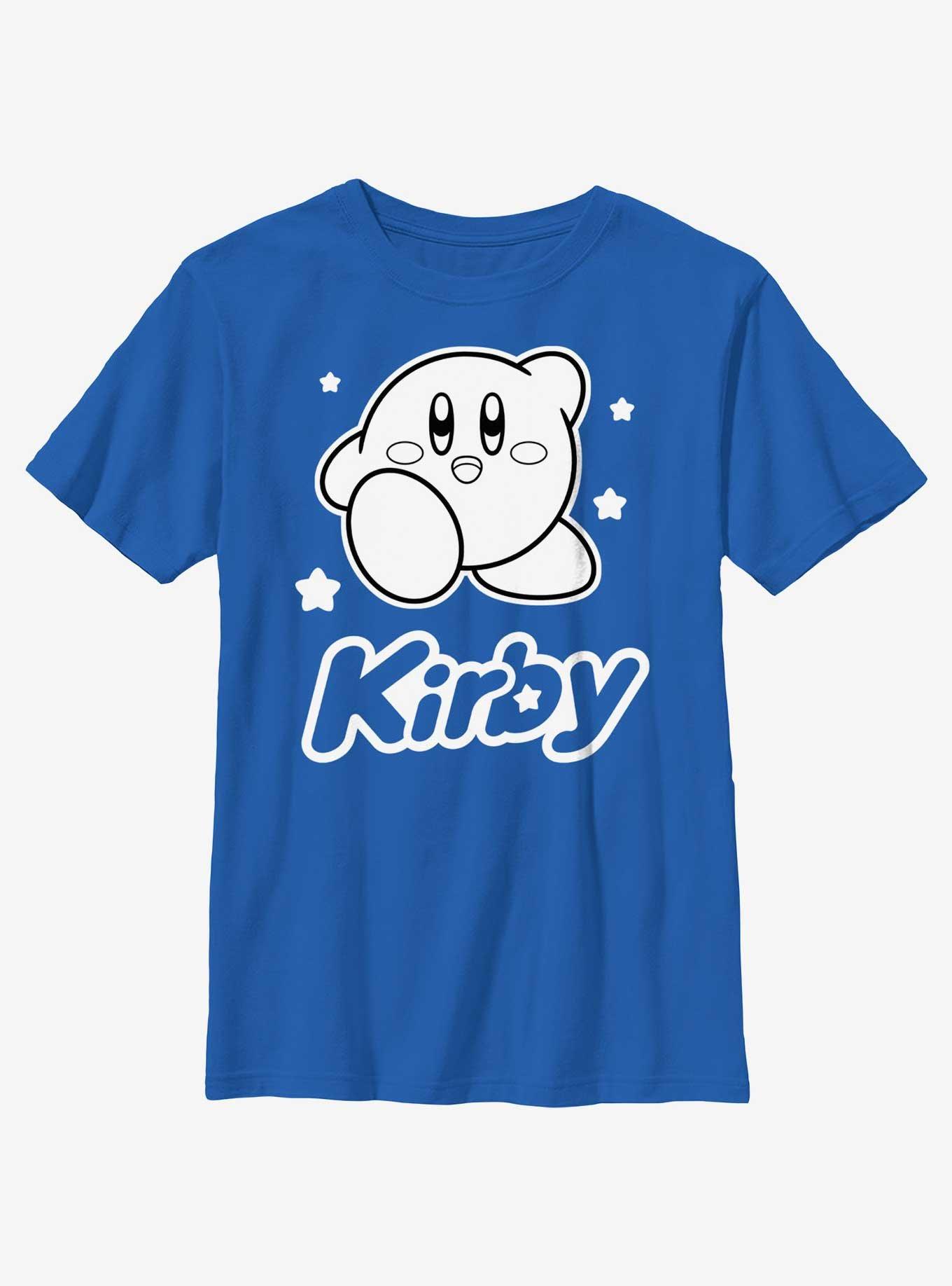 Kirby Star Pose Youth T-Shirt, ROYAL, hi-res