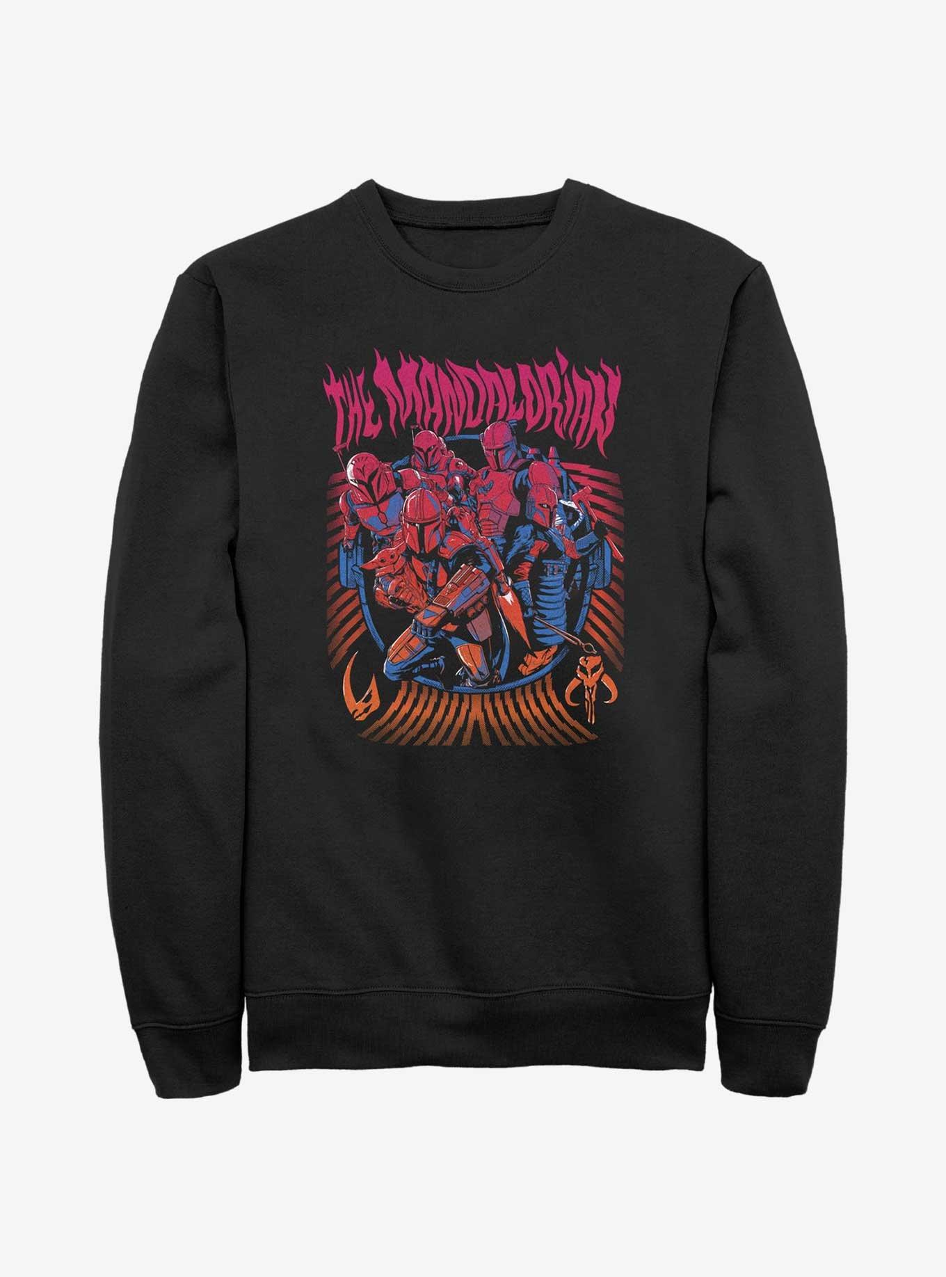 Star Wars The Mandalorian Banded Clans Mudhorn & Keldau Sweatshirt, BLACK, hi-res