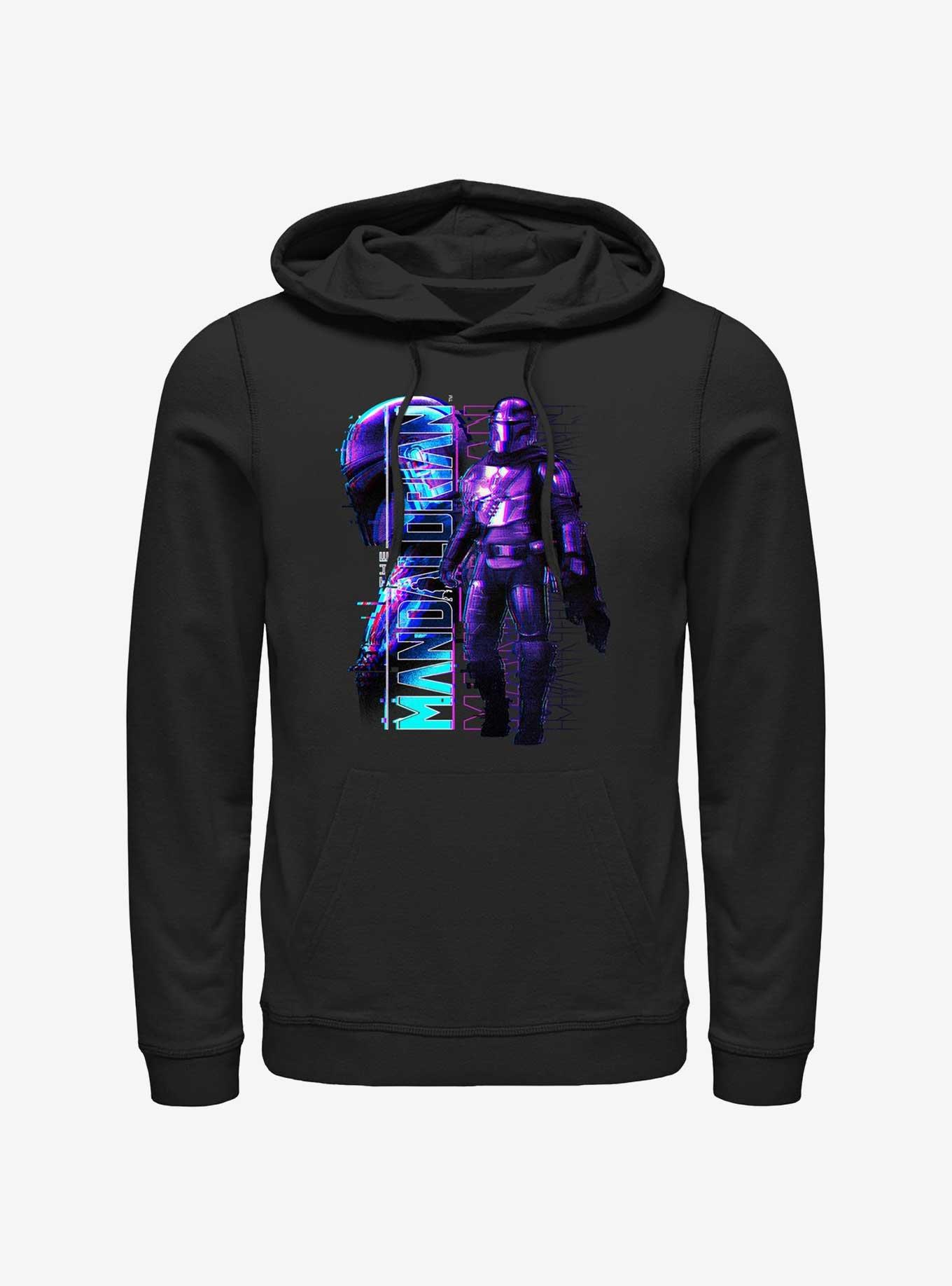 Star Wars The Mandalorian Mando Glitch Hoodie, BLACK, hi-res