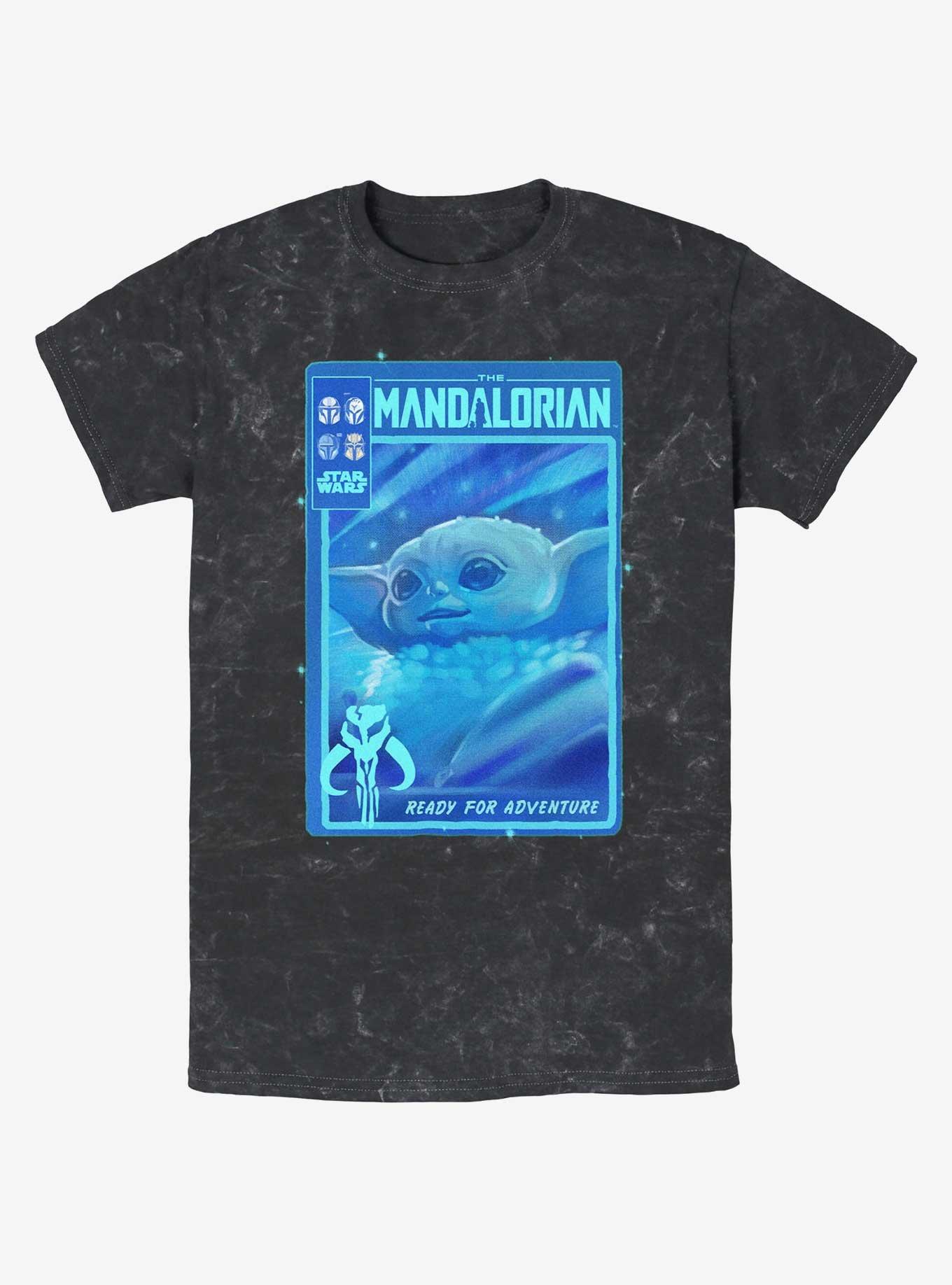 Star Wars The Mandalorian Grogu Ready For Adventure Poster Mineral Wash T-Shirt, , hi-res