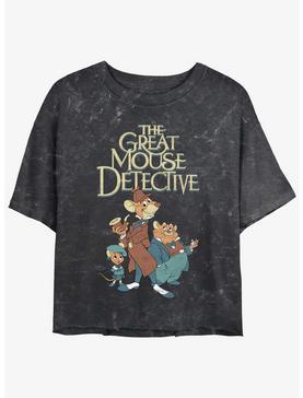 Disney The Great Mouse Detective Mousey Trio Mineral Wash Womens Crop T-Shirt, , hi-res