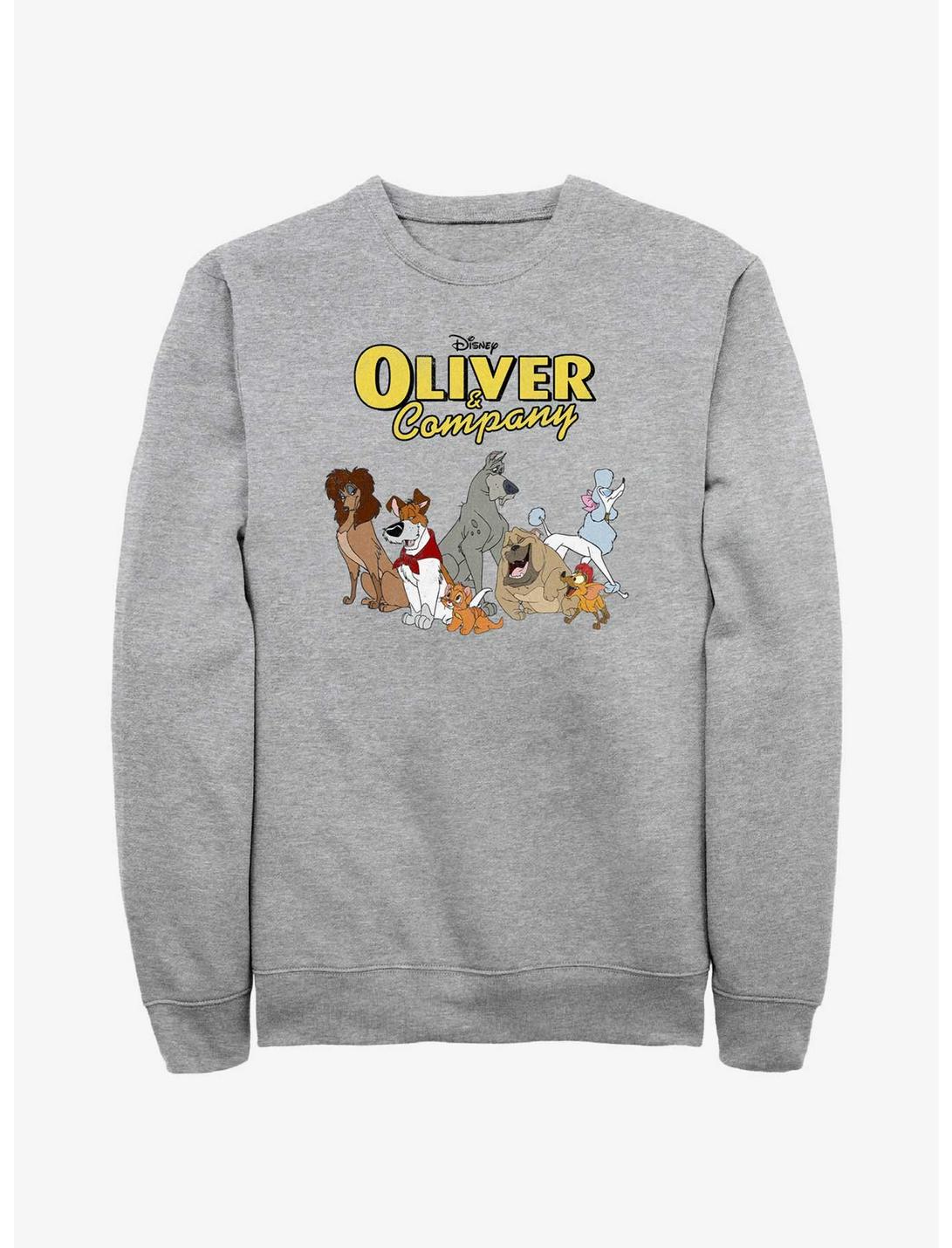 Disney Oliver & Company All The Dogs Sweatshirt, ATH HTR, hi-res