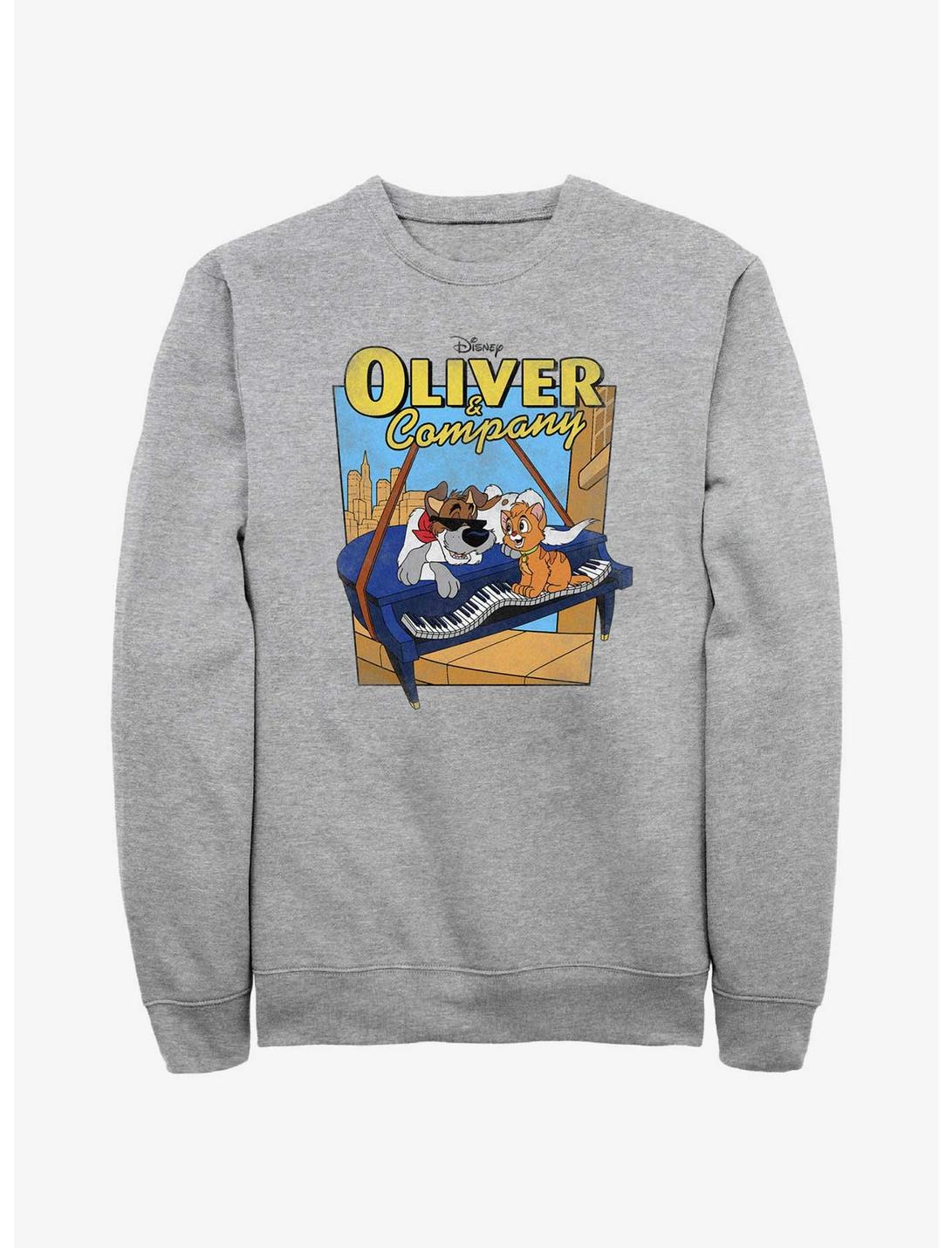 Disney Oliver & Company Piano Sweatshirt, ATH HTR, hi-res