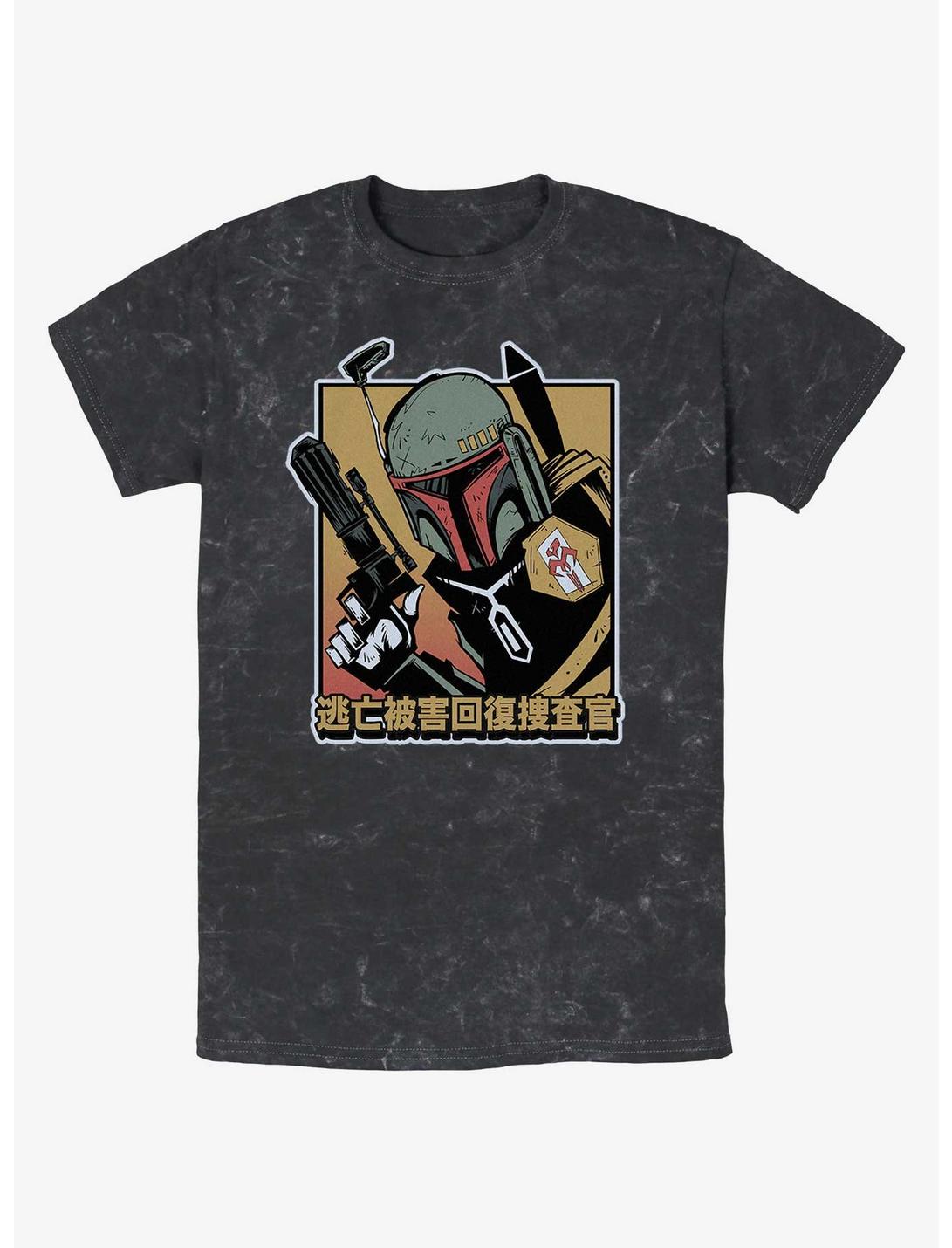 Star Wars Boba Fett Bounty Hunter Mineral Wash T-Shirt, BLACK, hi-res