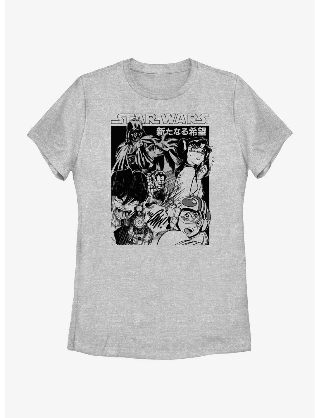 Star Wars Anime Style Galactic Heroes Poster Womens T-Shirt, ATH HTR, hi-res