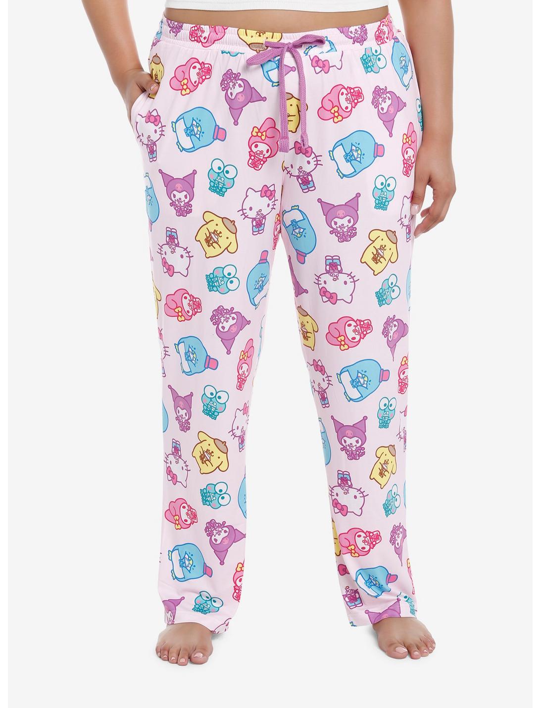 Hello Kitty And Friends Boba Girls Pajama Pants Plus Size, MULTI, hi-res