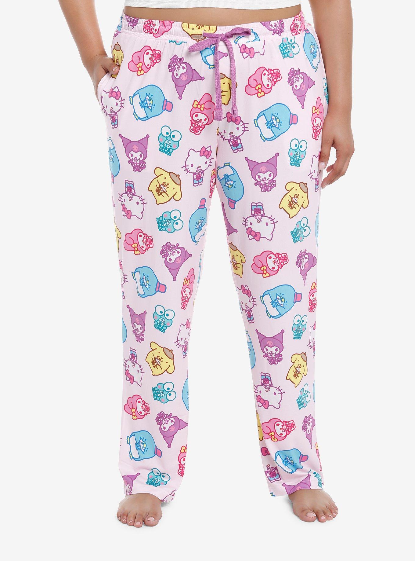 Hello Kitty And Friends Boba Girls Pajama Pants Plus Size