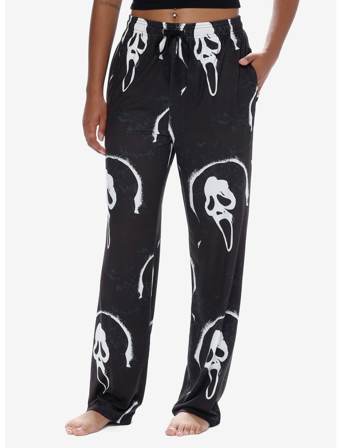 Scream Ghost Face Pajama Pants, BLACK, hi-res