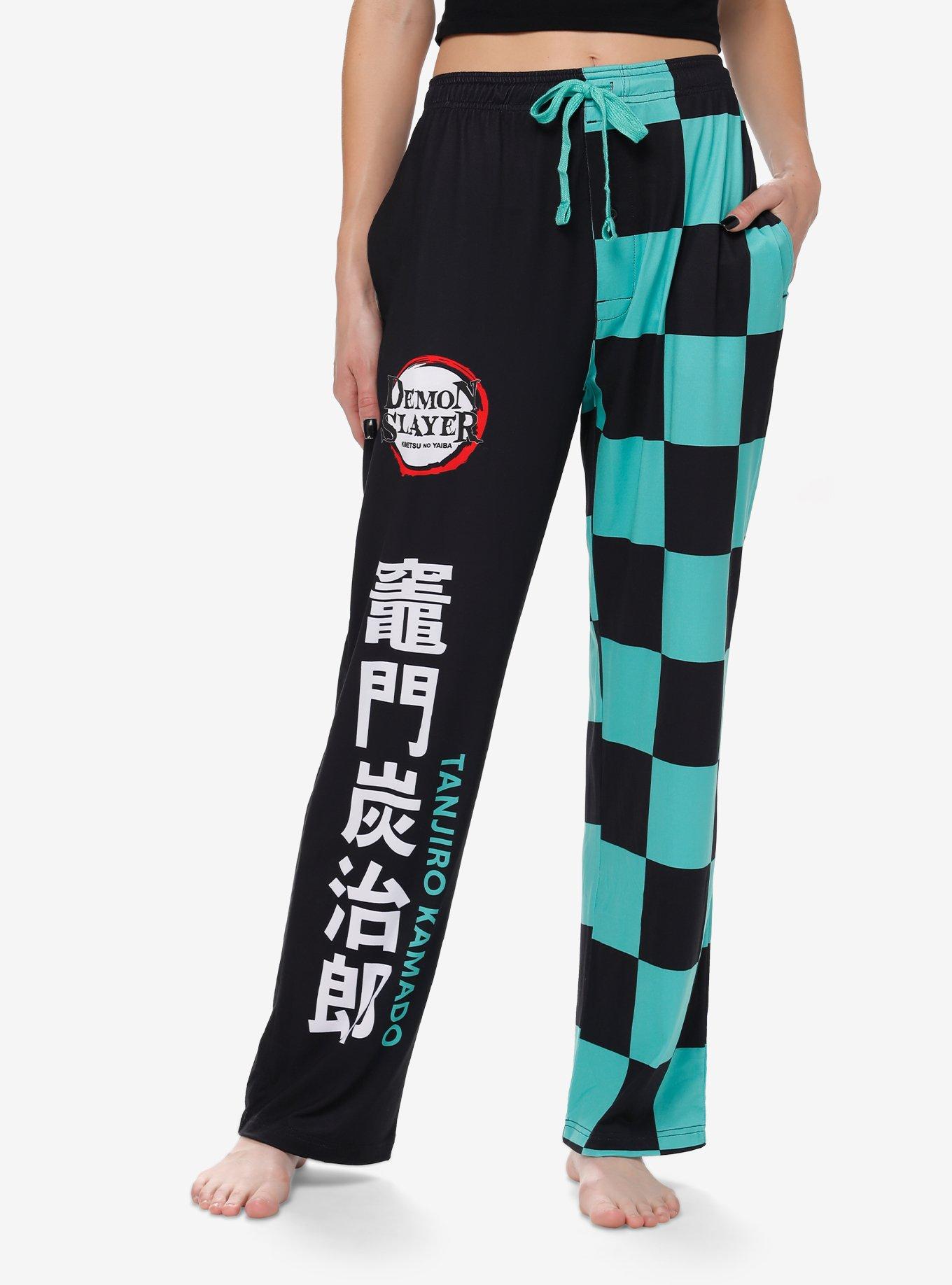 Demon Slayer: Kimetsu No Yaiba Tanjiro Split Pajama Pants, MULTI, hi-res