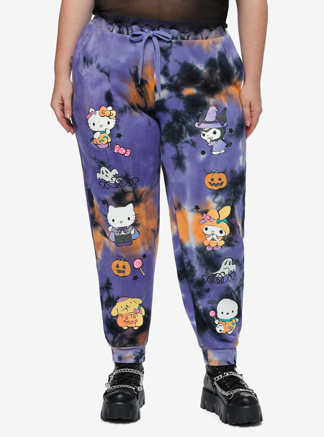 Hello Kitty And Friends Halloween Tie-Dye Girls Jogger Sweatpants Plus Size