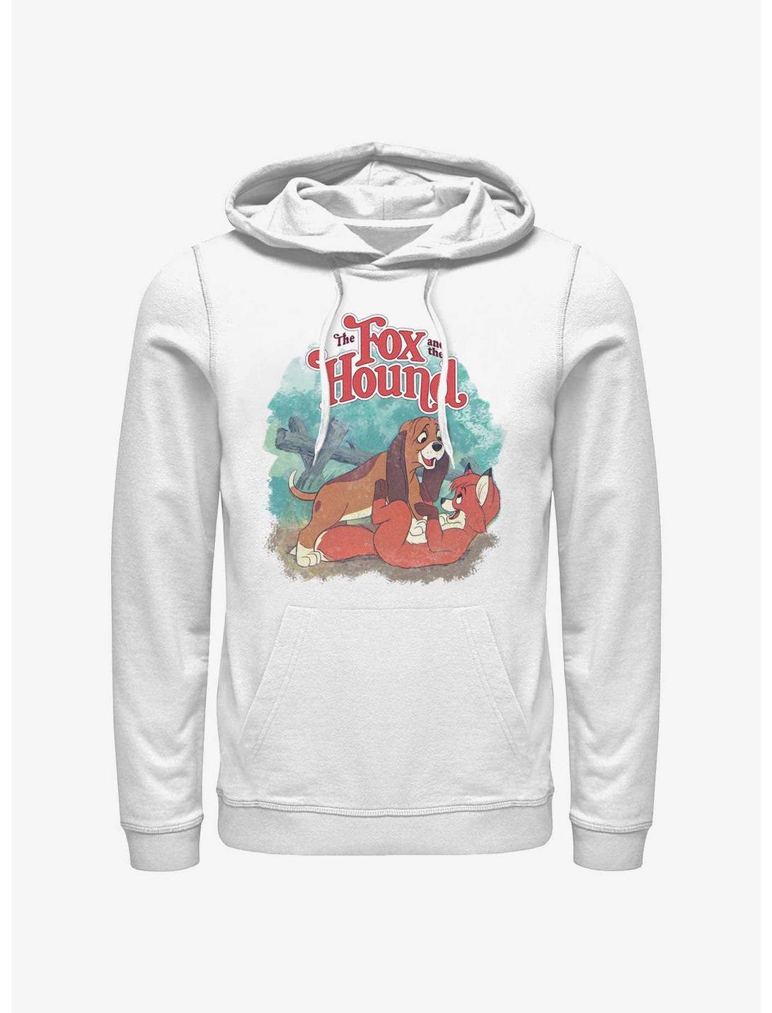 Disney The Fox and the Hound Playful Friends Logo Hoodie, WHITE, hi-res
