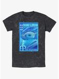 Star Wars The Mandalorian Grogu Ready For Adventure Poster Mineral Wash T-Shirt, BLACK, hi-res
