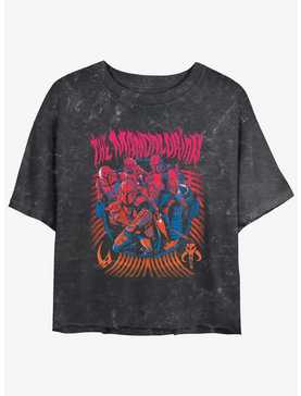 Star Wars The Mandalorian Banded Clans Mudhorn & Keldau Mineral Wash Womens Crop T-Shirt, , hi-res