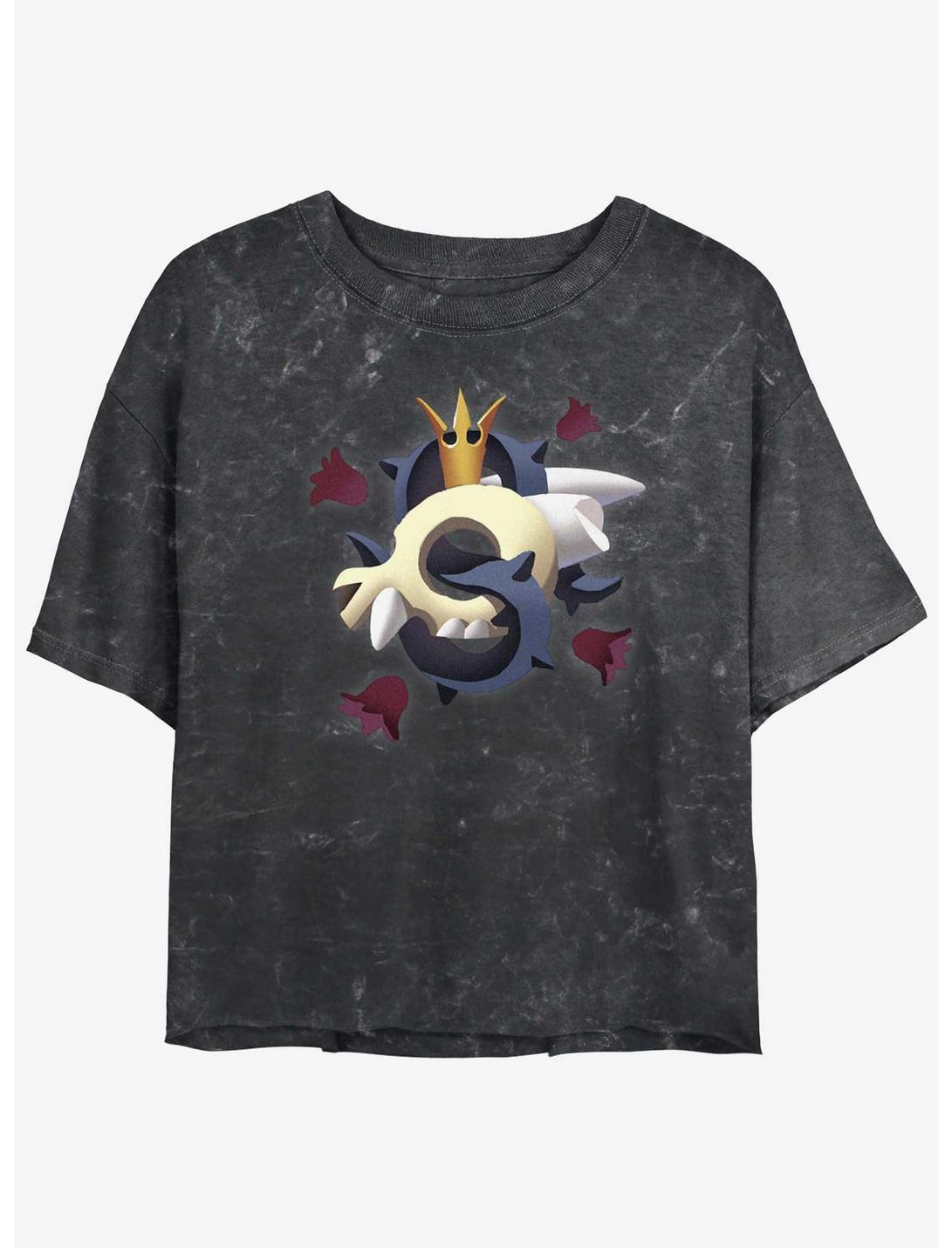 Disney The Owl House King Vines Mineral Wash Womens Crop T-Shirt, BLACK, hi-res