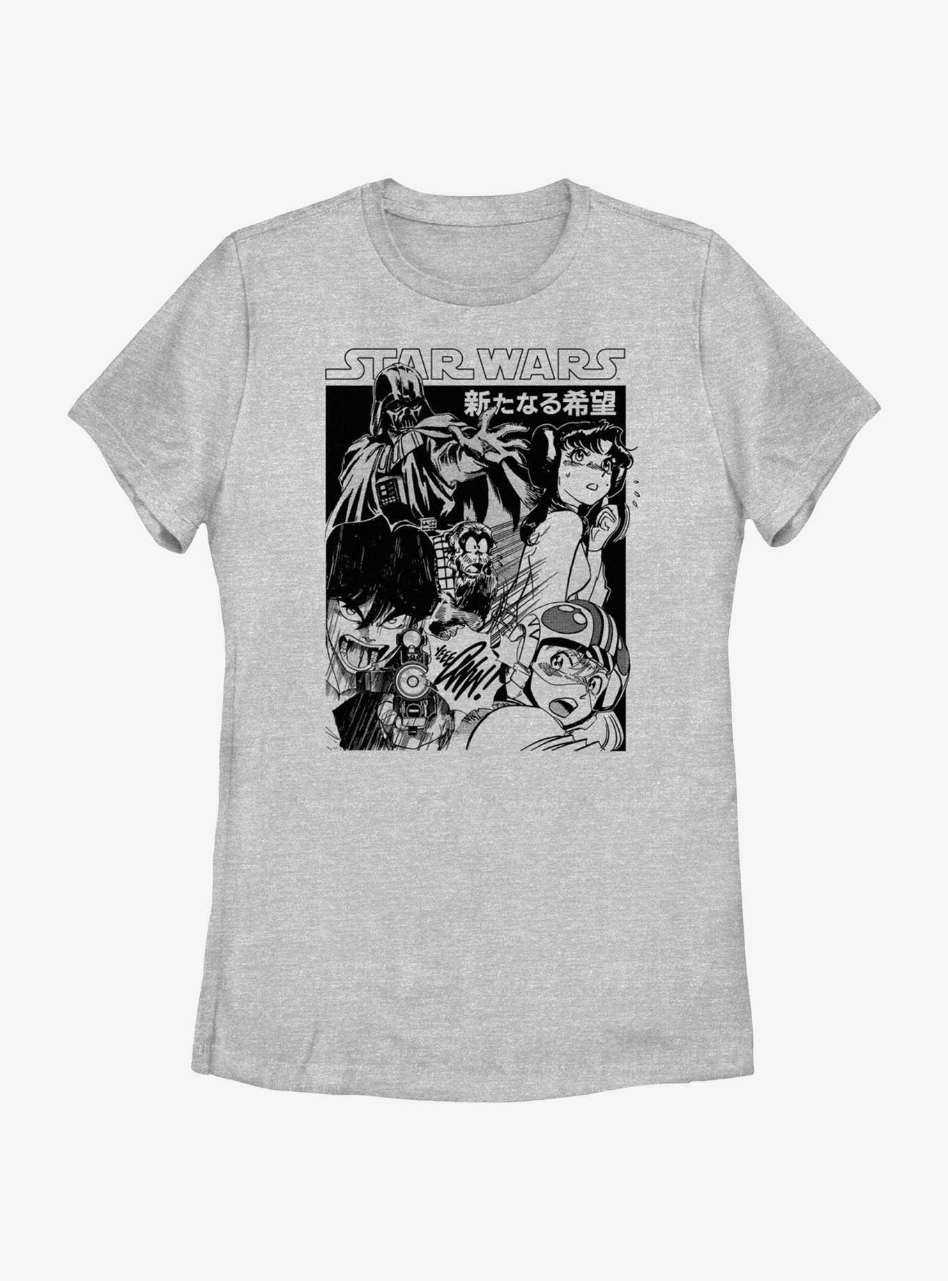 Star Wars Anime Style Galactic Heroes Poster Womens T-Shirt, ATH HTR, hi-res