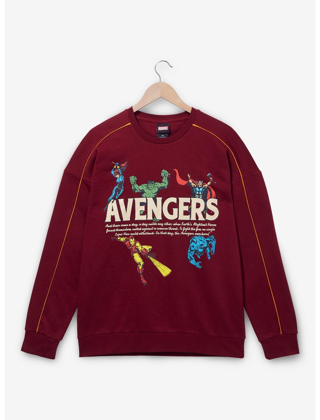 Marvel The Avengers Retro Group Portrait Sweatshirt, MULTI, hi-res