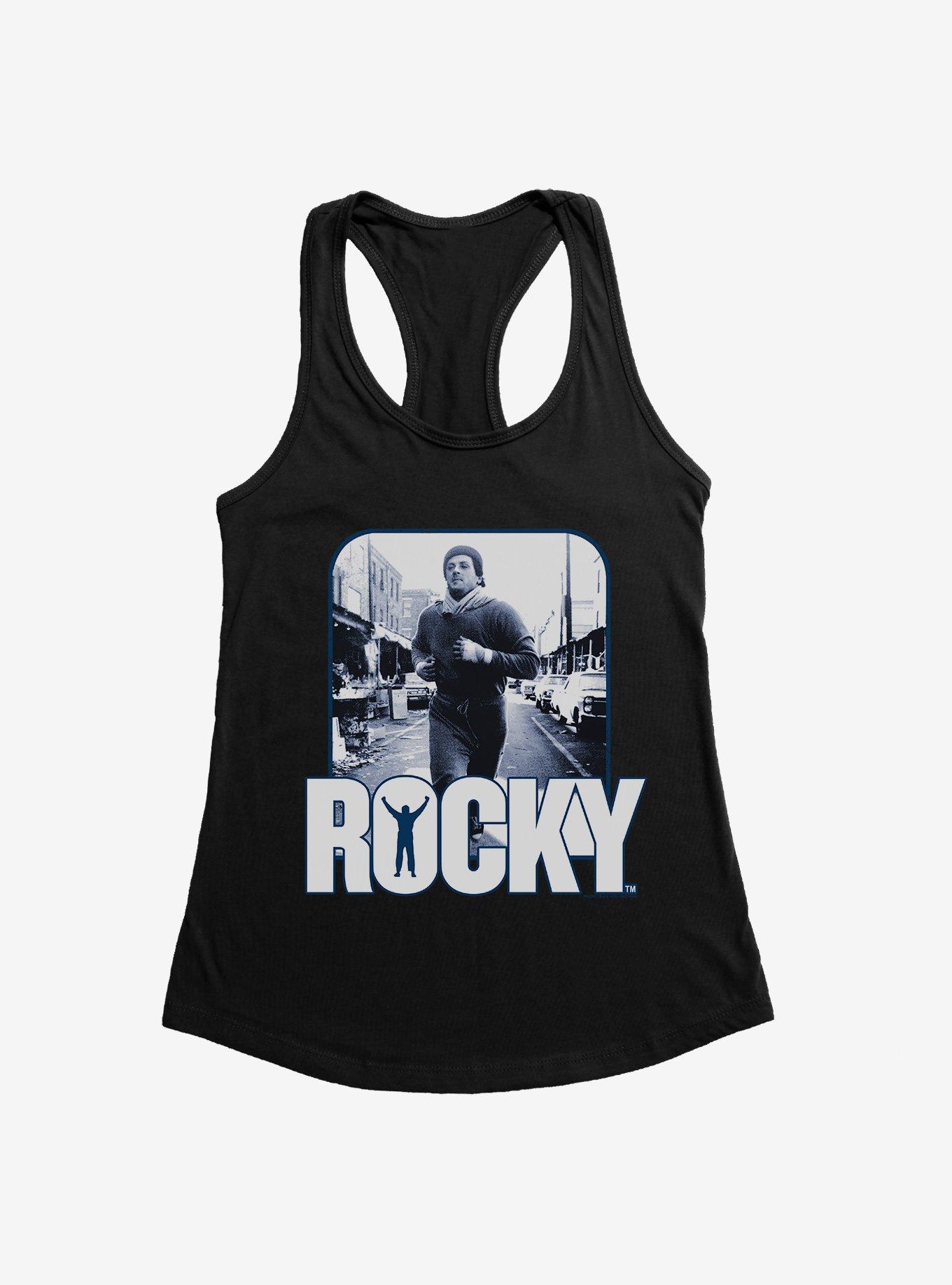 Rocky Training Portrait Girls Tank, BLACK, hi-res