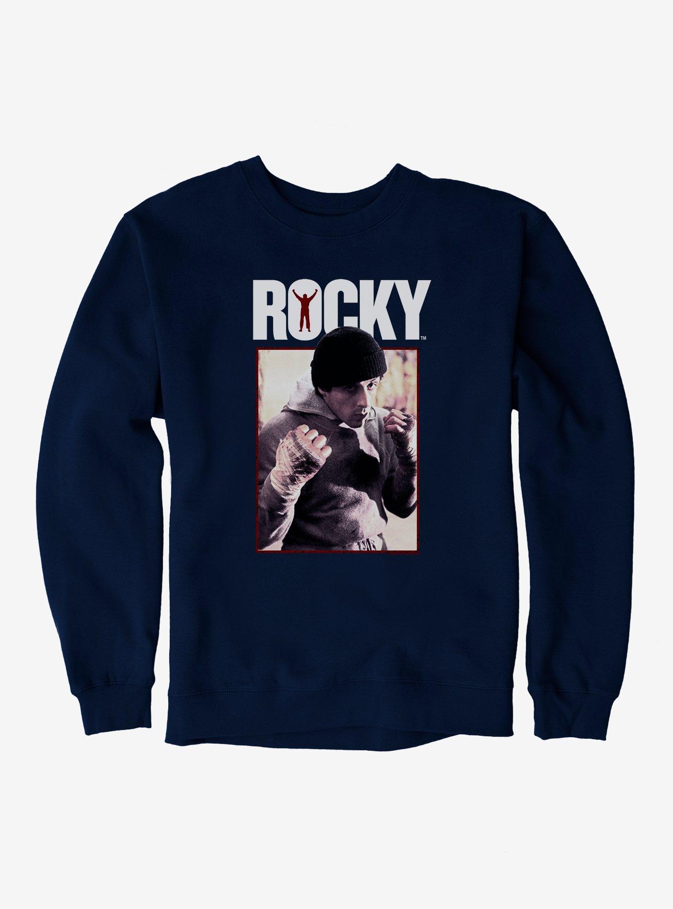 Rocky Fighting Stance Sweatshirt, NAVY, hi-res