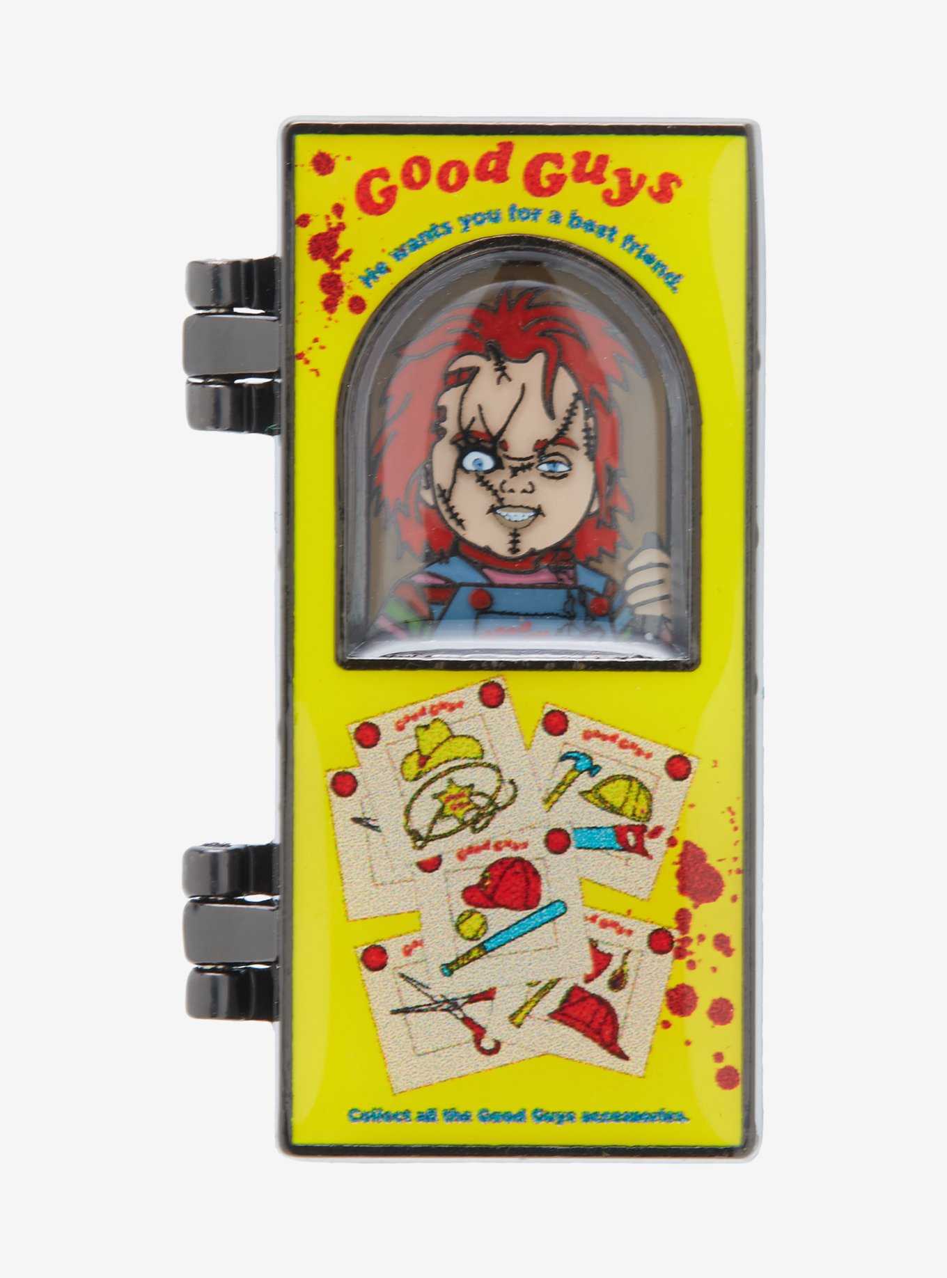 Chucky Doll Box Hinged Enamel Pin, , hi-res