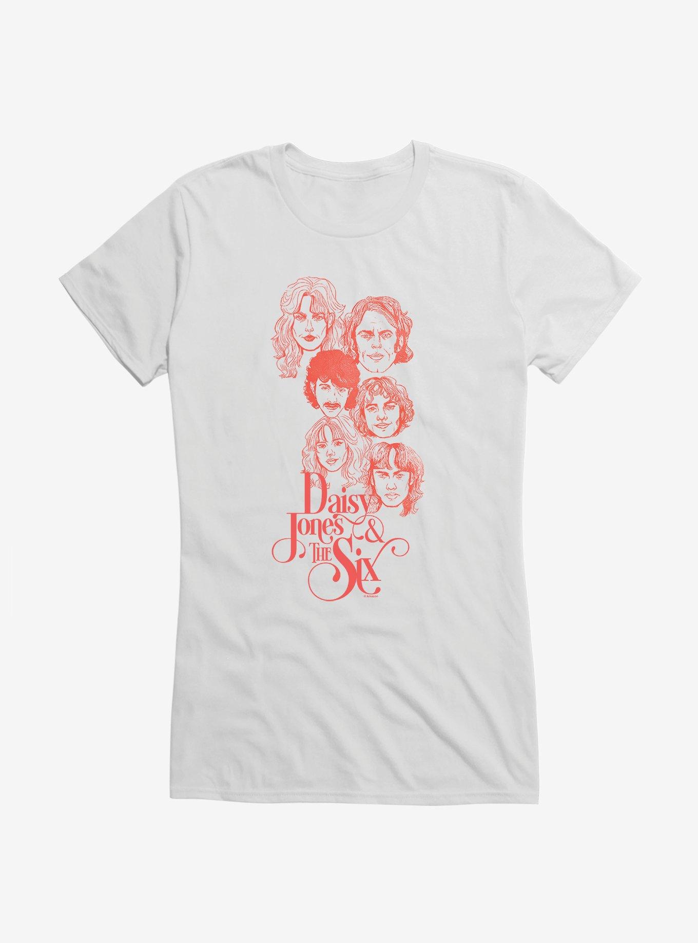 Daisy Jones & The Six Band Illustration Girls T-Shirt, WHITE, hi-res