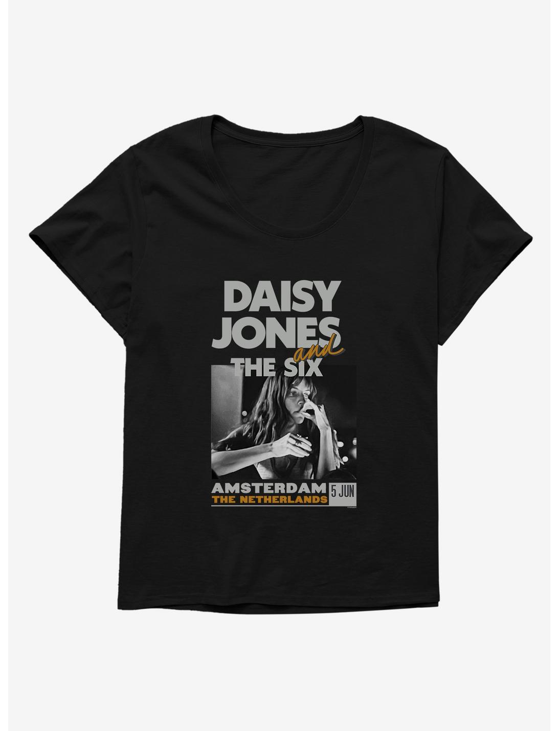 Daisy Jones & The Six Amsterdam Poster Womens T-Shirt Plus Size, BLACK, hi-res