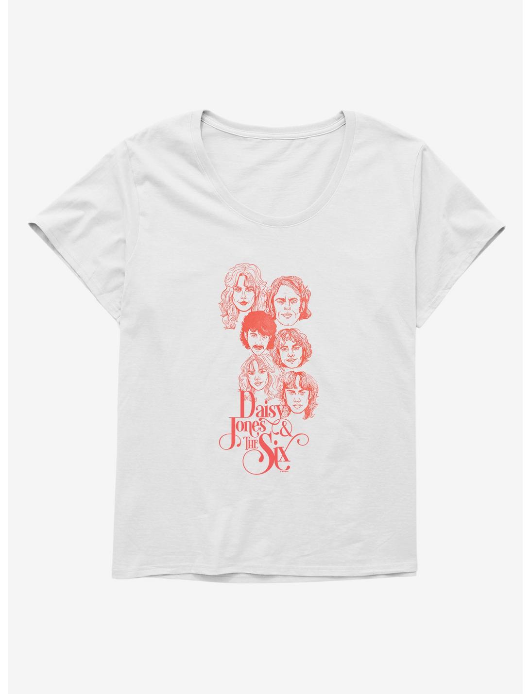 Daisy Jones & The Six Band Illustration Womens T-Shirt Plus Size, WHITE, hi-res