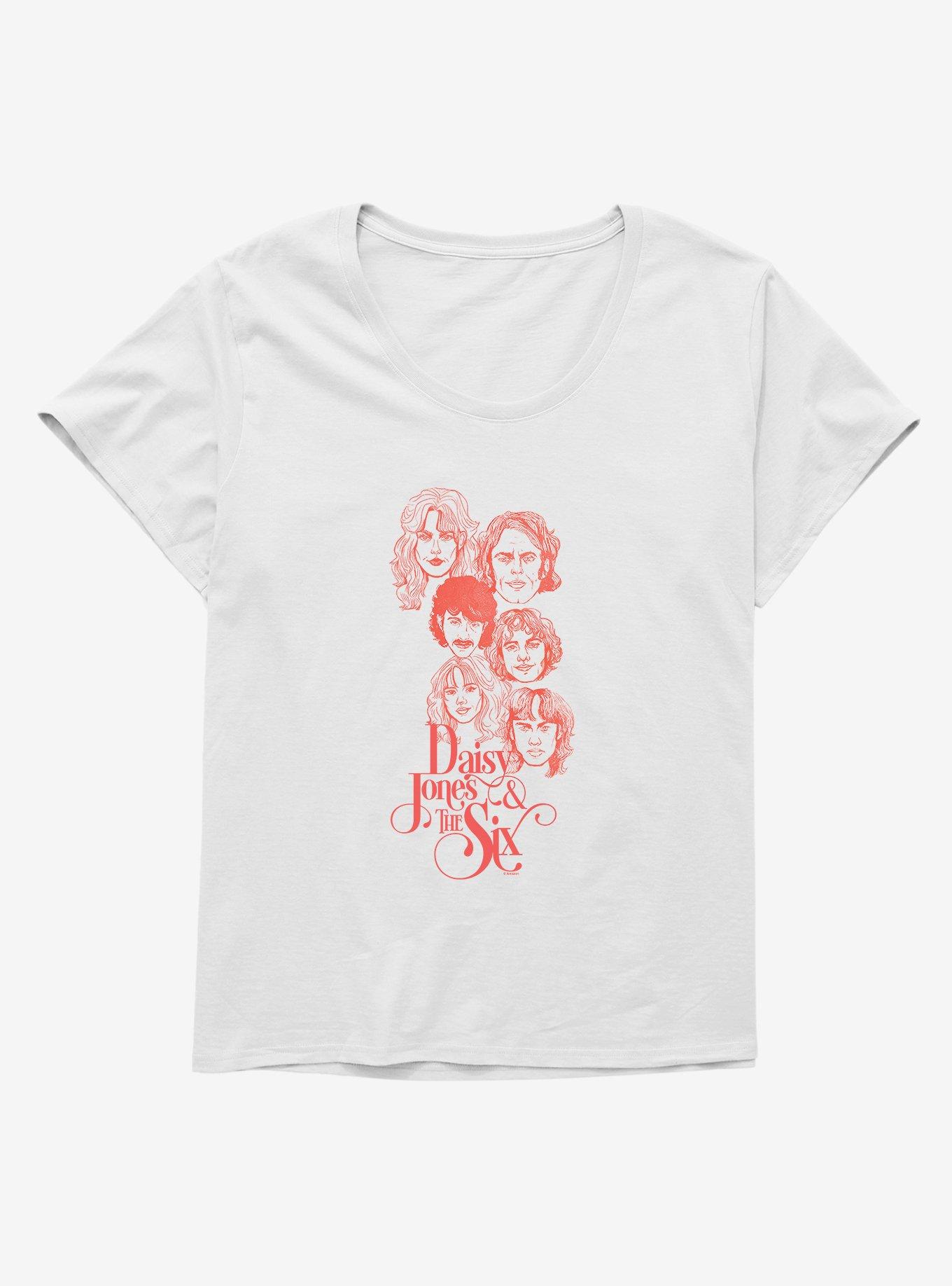 Daisy Jones & The Six Band Illustration Girls T-Shirt Plus