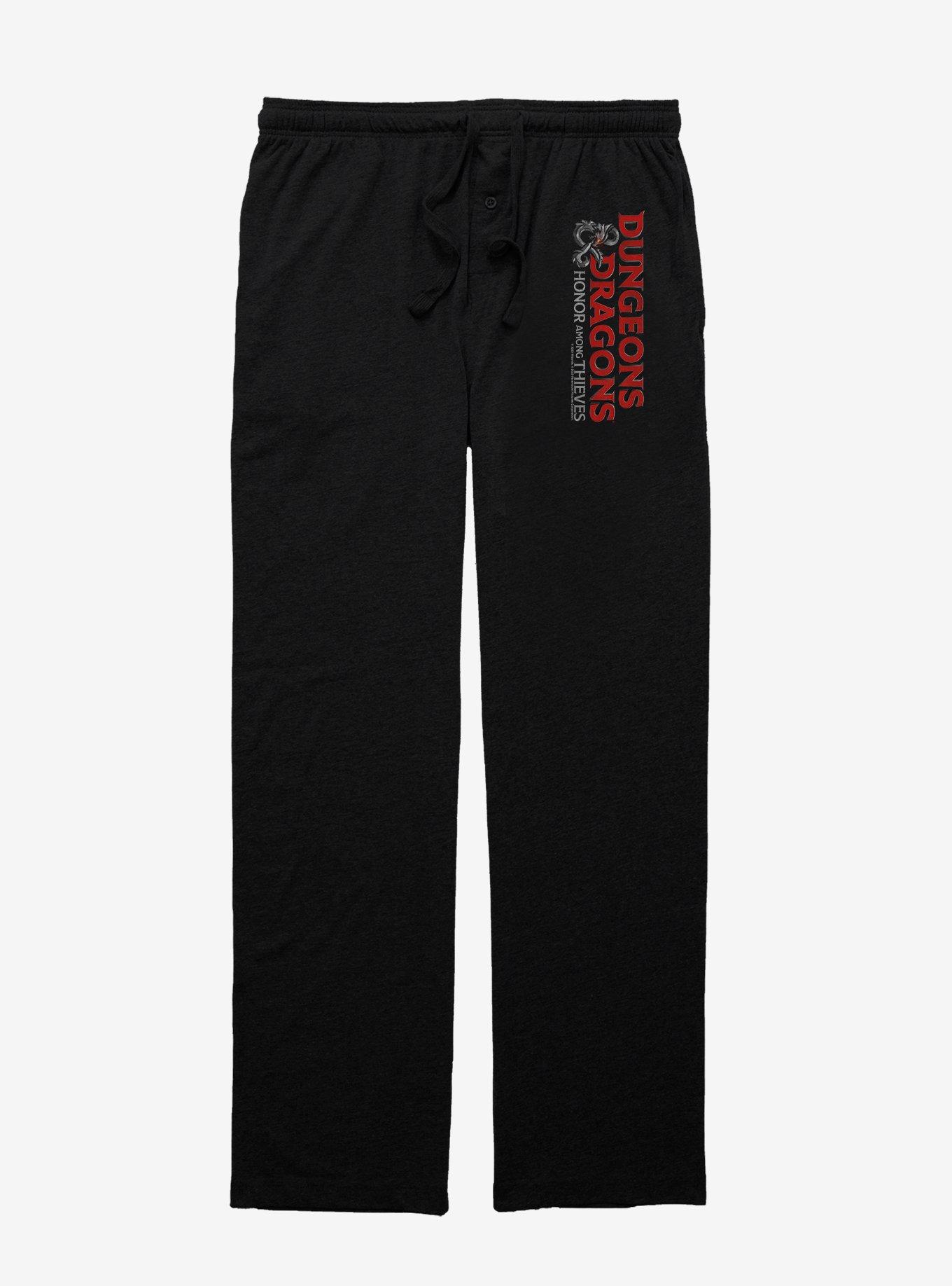 Dungeons & Dragons: Honor Among Thieves Movie Title Pajama Pants - BLACK