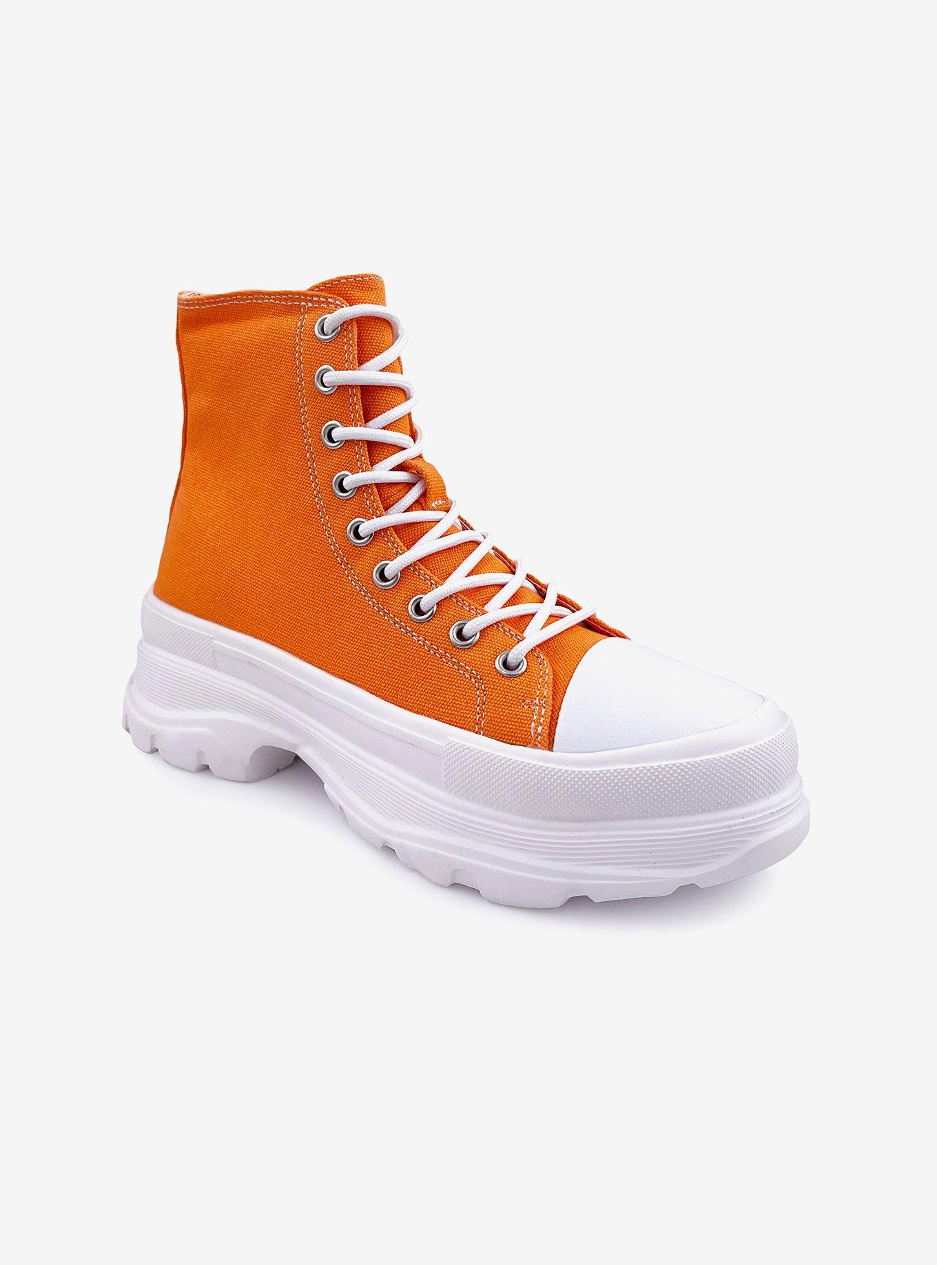 Belle High Top Platform Sneaker Orange, ORANGE, hi-res