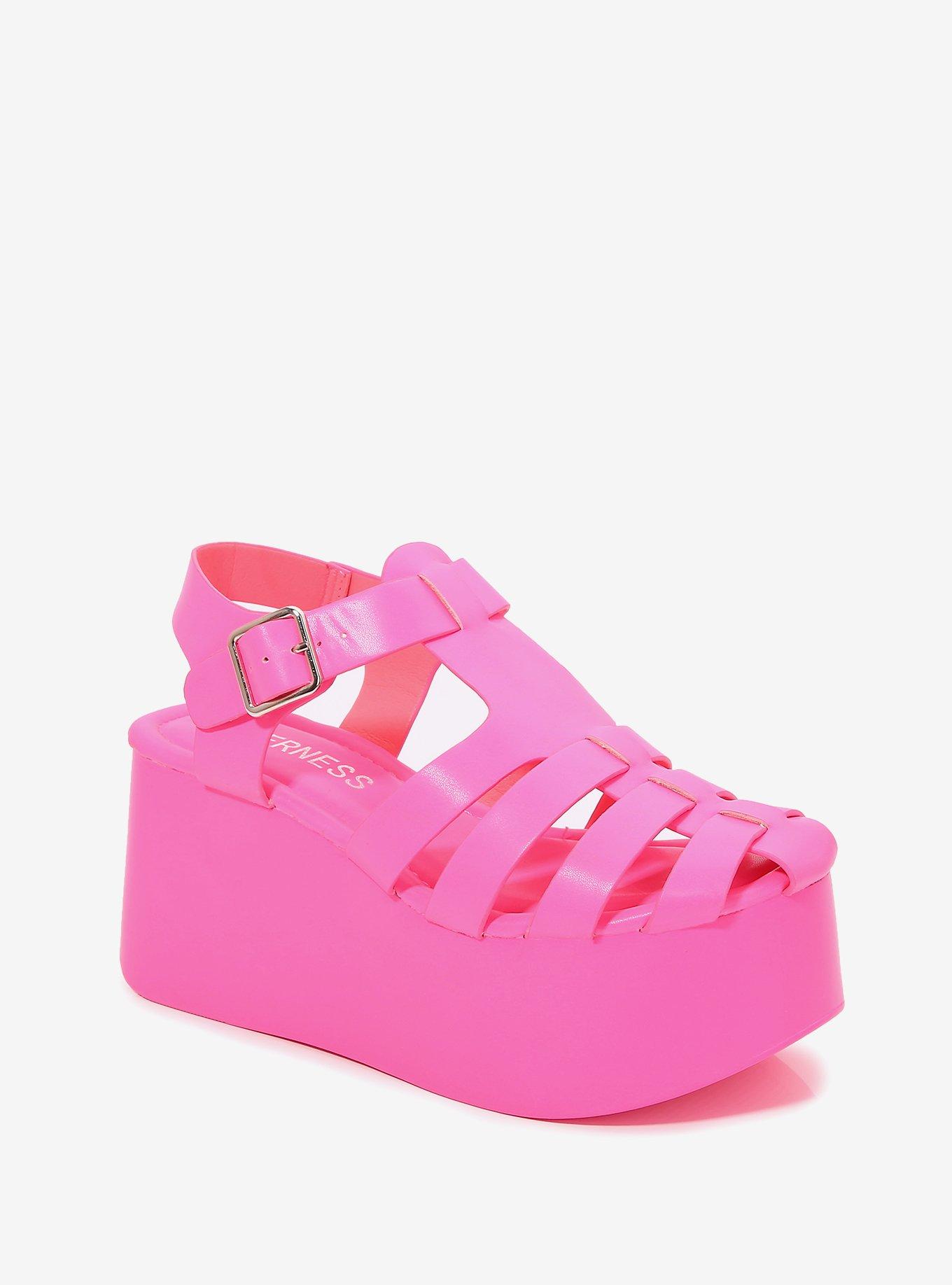platform jelly heels