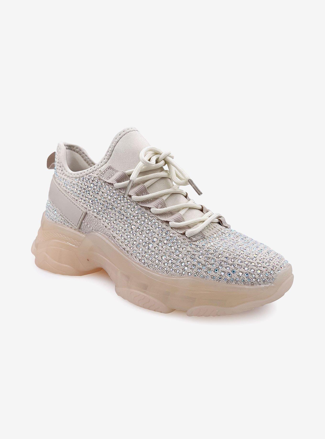Freya Sparkle Platform Sneaker Beige, BEIGE, hi-res