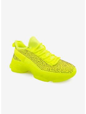 Freya Sparkle Platform Sneaker Neon Yellow, , hi-res
