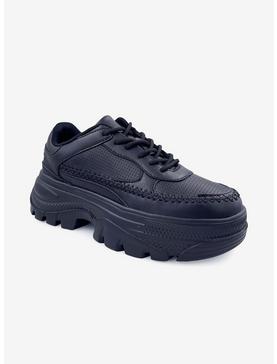 Mavise Platform Sneaker with Perforated Upper Black, , hi-res