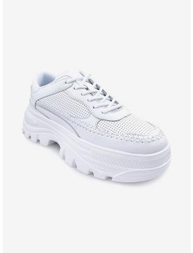Mavise Platform Sneaker with Perforated Upper White, , hi-res