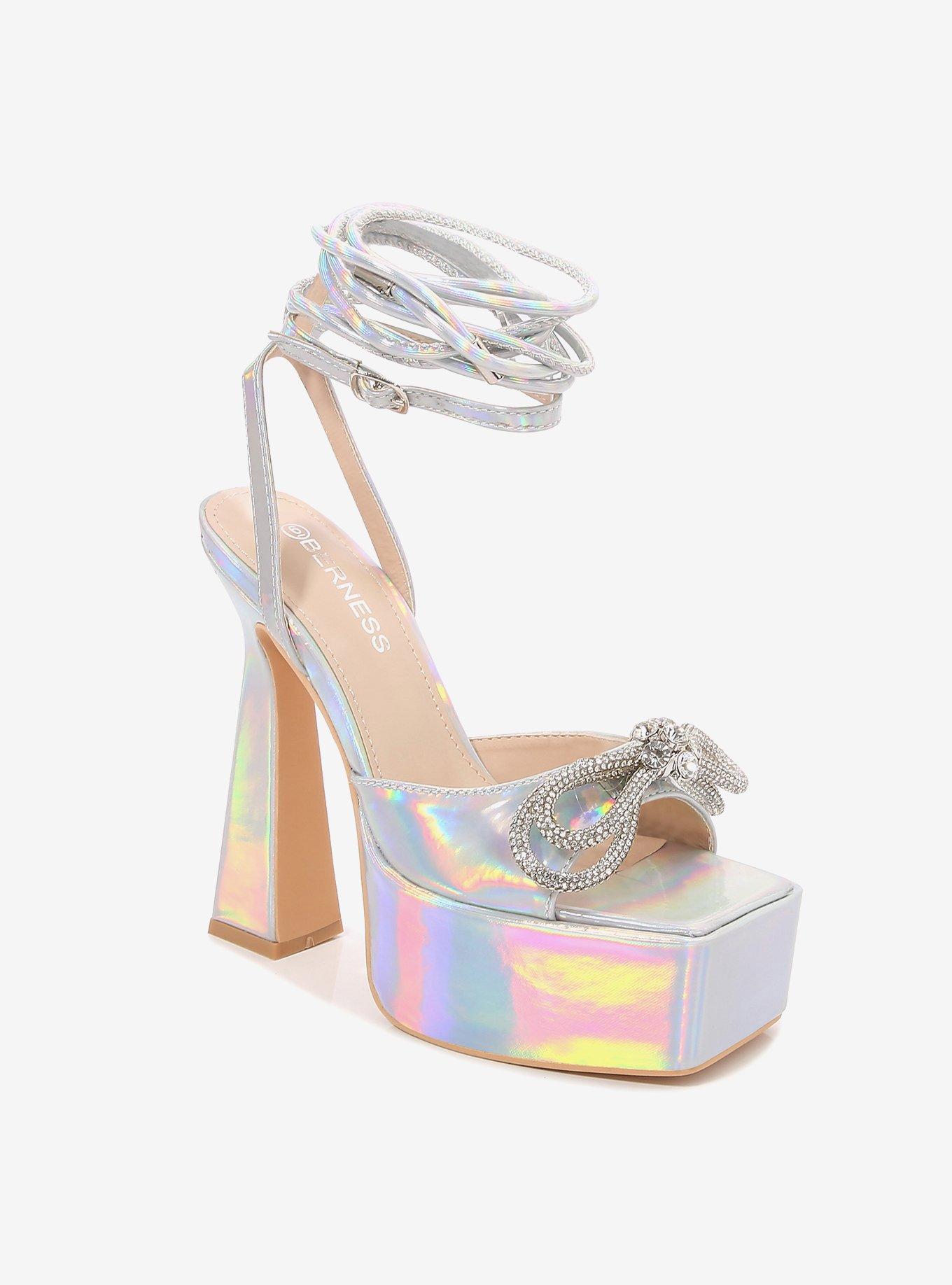 Iridescent best sale platform heels