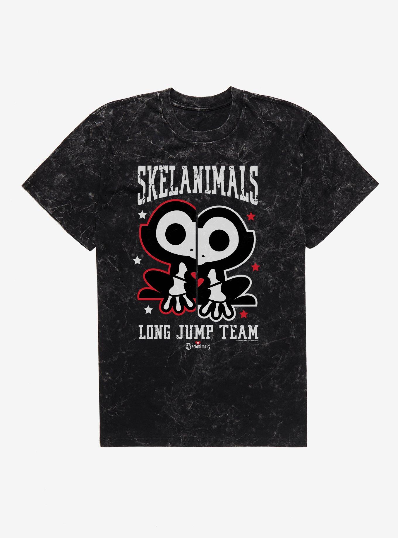 Skelanimals Chip Long Jump Team Mineral Wash T-Shirt, BLACK MINERAL WASH, hi-res