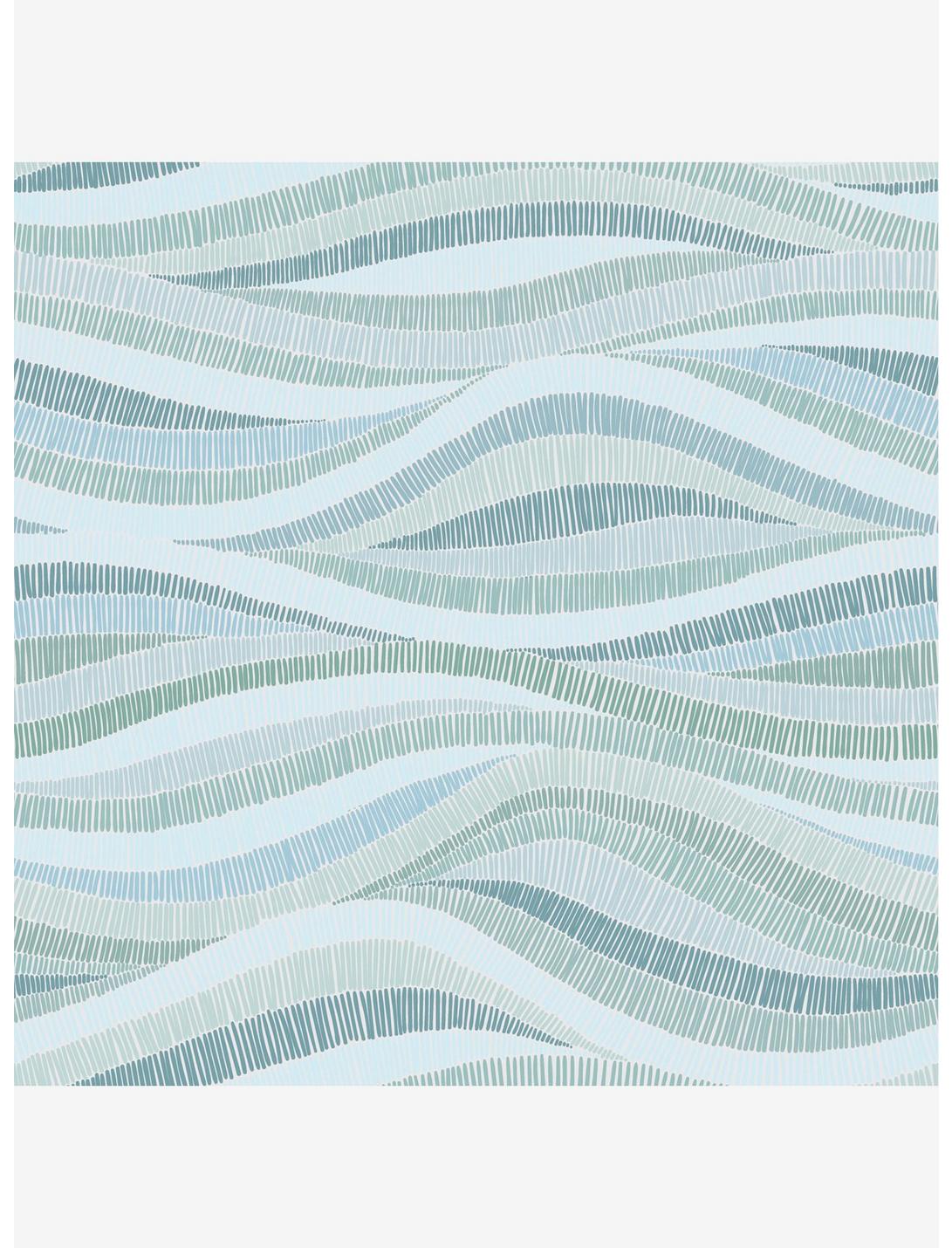 Mosaic Waves Peel & Stick Wallpaper, , hi-res