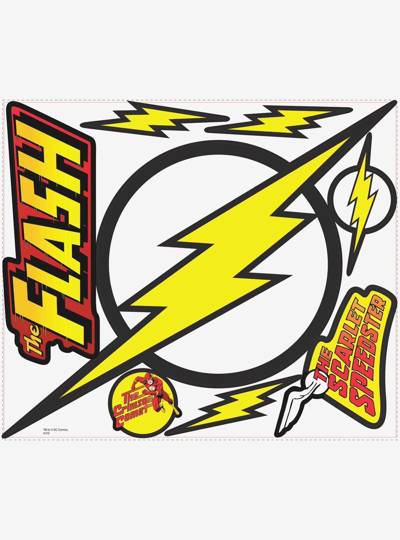 DC Comics The Flash Classic Logo Peel And Stick Giant Wall Decals, , hi-res