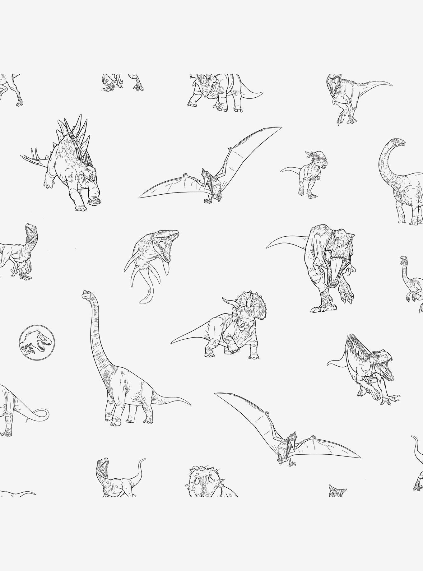 Jurassic World Dinosaurs Peel & Stick Wallpaper, , hi-res