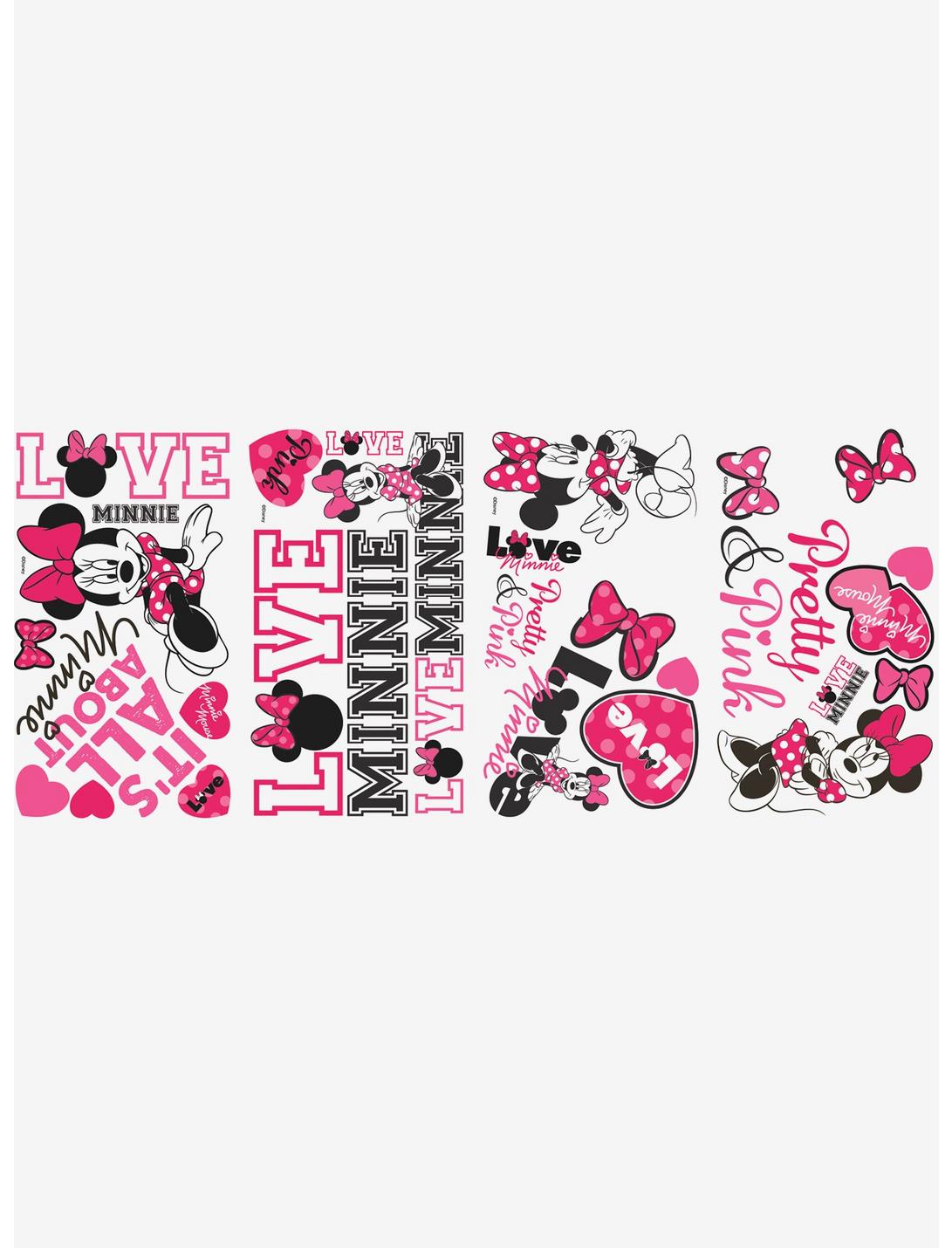 Disney Minnie Mouse Loves Pink Peel & Stick Wall Decals, , hi-res