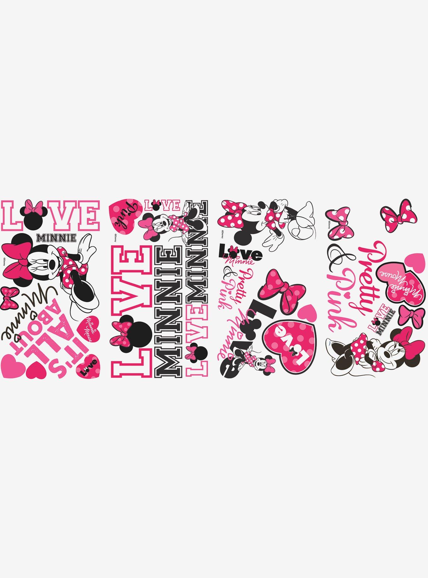 Disney Minnie Mouse Loves Pink Peel & Stick Wall Decals, , hi-res