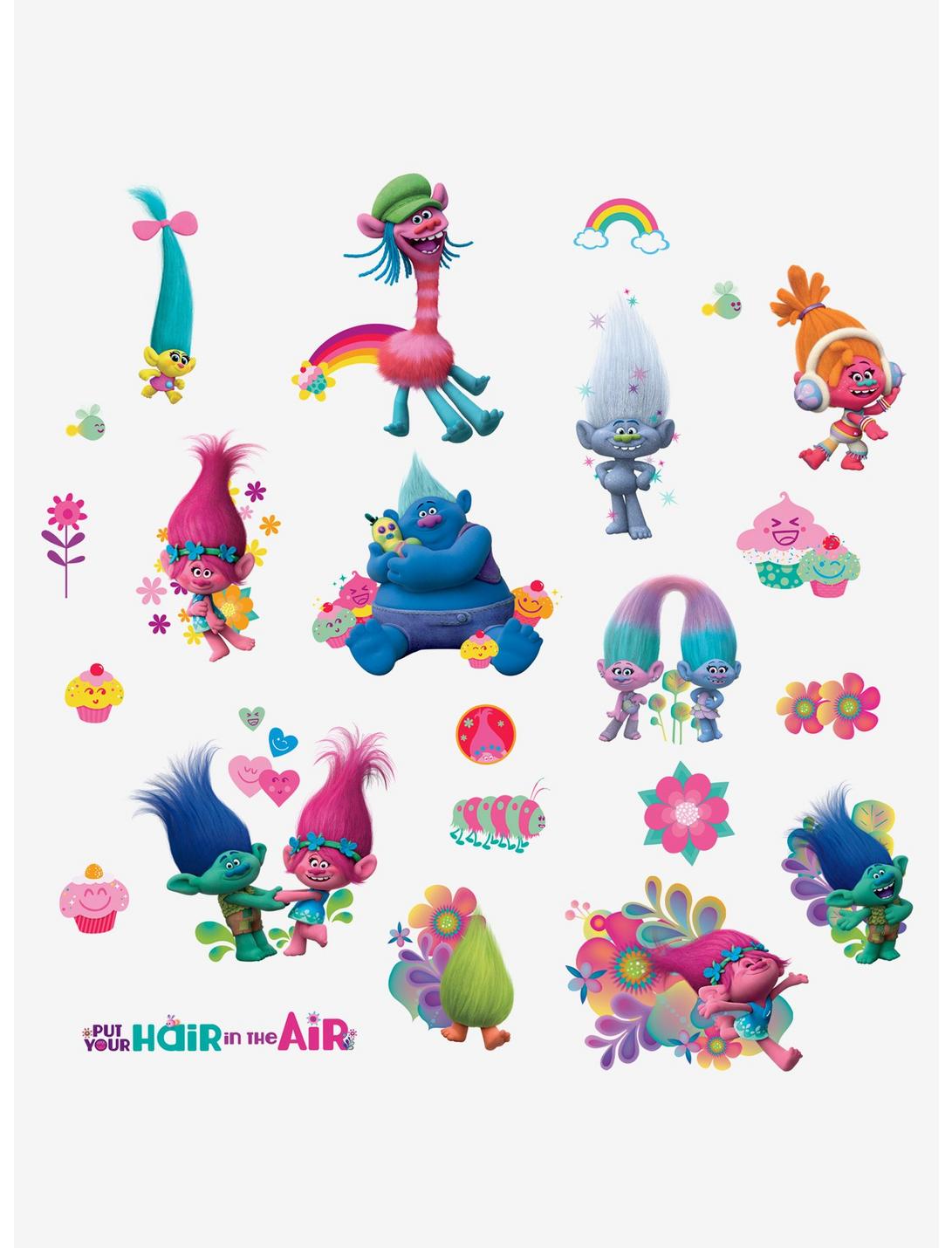 Trolls Movie Peel And Stick Wall Decals, , hi-res