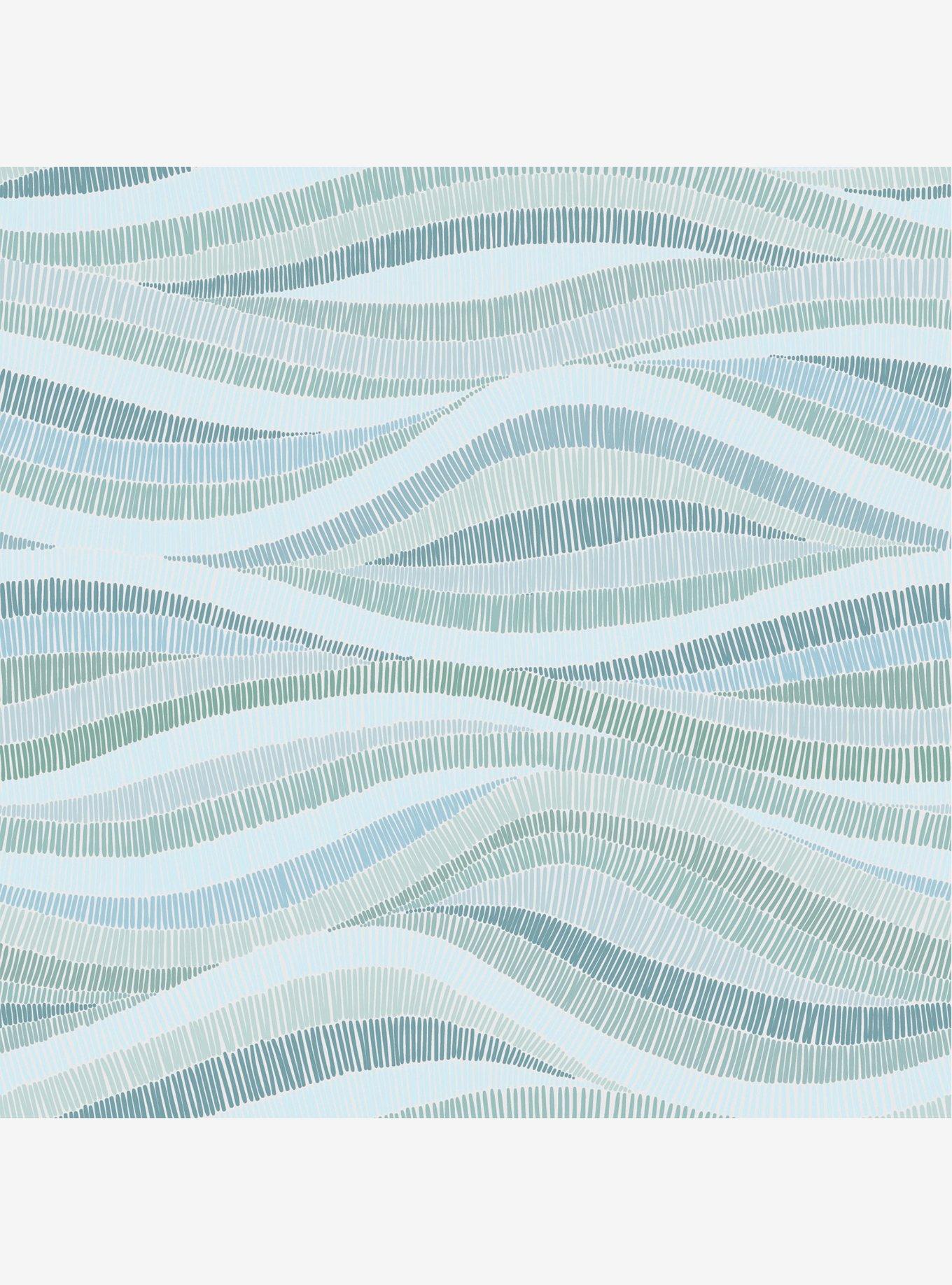Mosaic Waves Peel & Stick Wallpaper, , hi-res