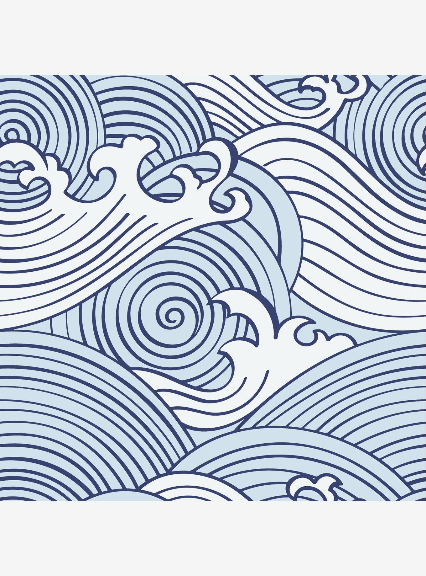 Vibrant Waves Peel & Stick Wallpaper, , hi-res