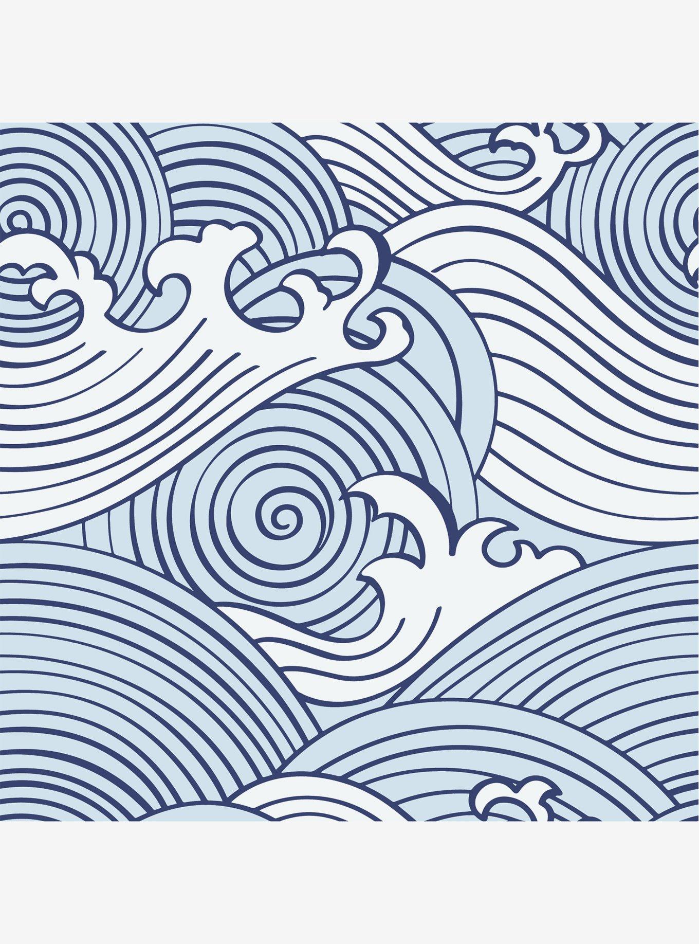 Vibrant Waves Peel & Stick Wallpaper, , hi-res