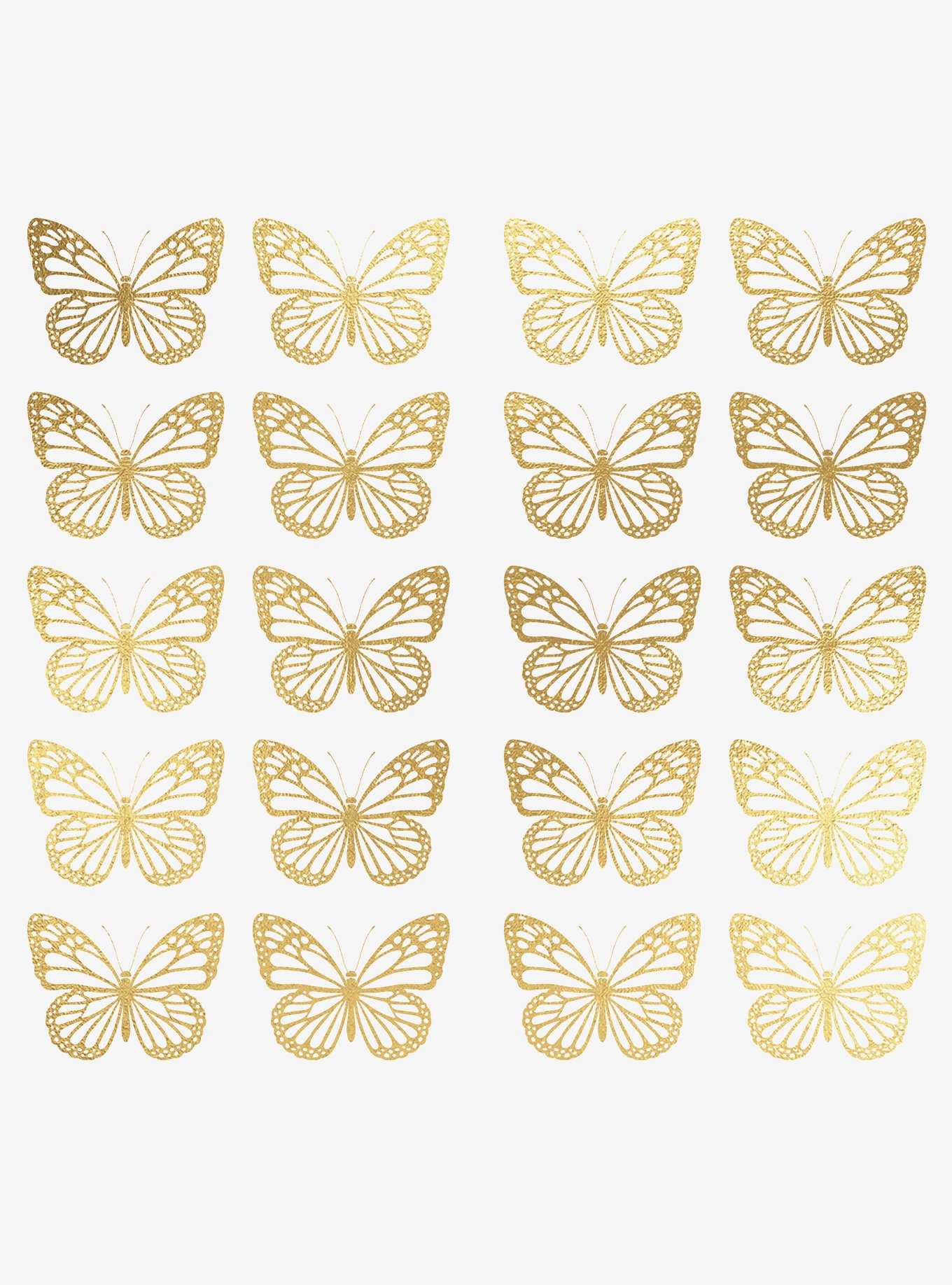 Gold Butterfly Peel And Stick Wall Decals, , hi-res