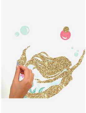 Mermaid Peel And Stick Wall Decals With Gltter, , hi-res