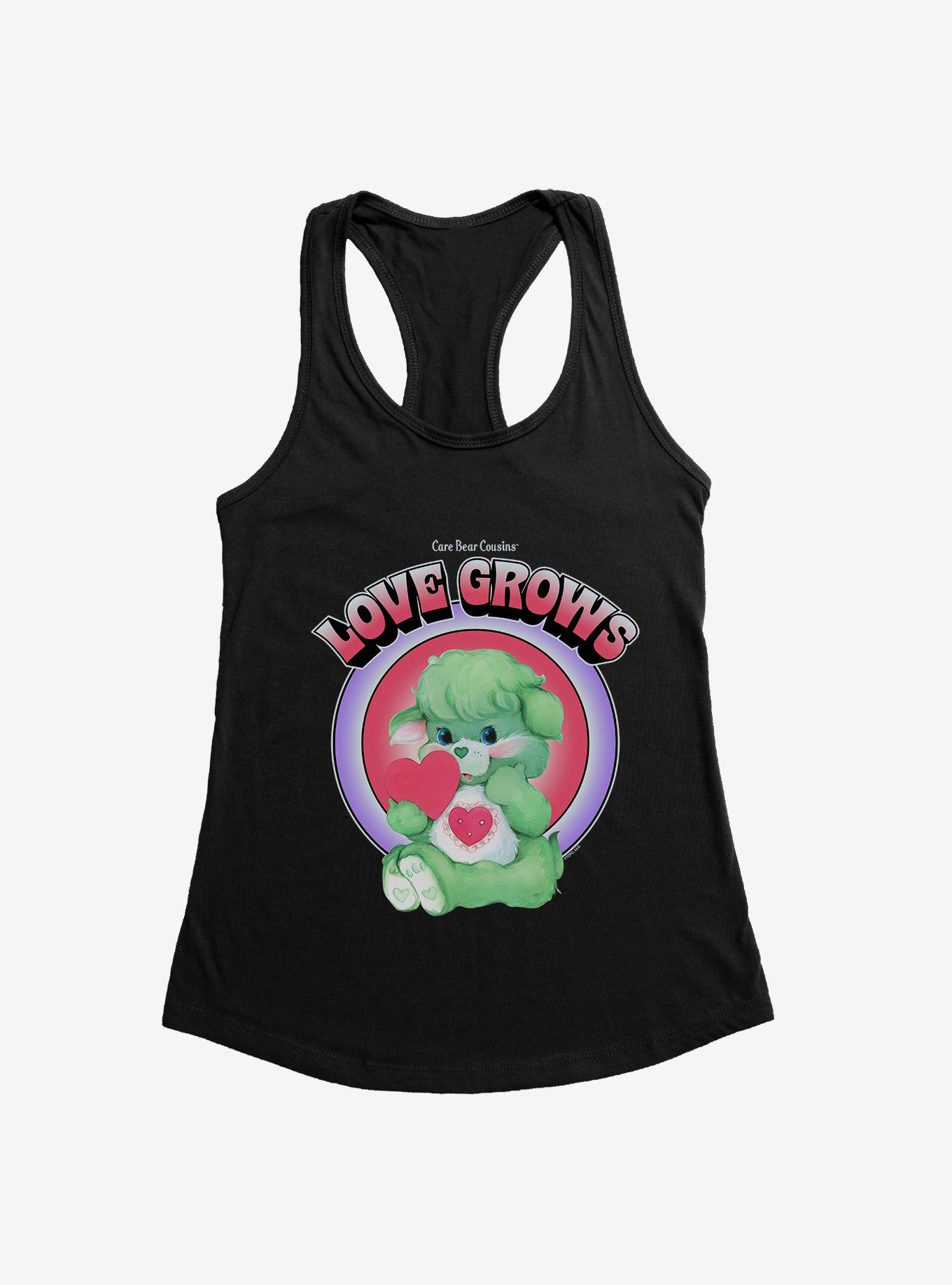 Care Bear Cousins Gentle Heart Lamb Love Grows Girls Tank, BLACK, hi-res