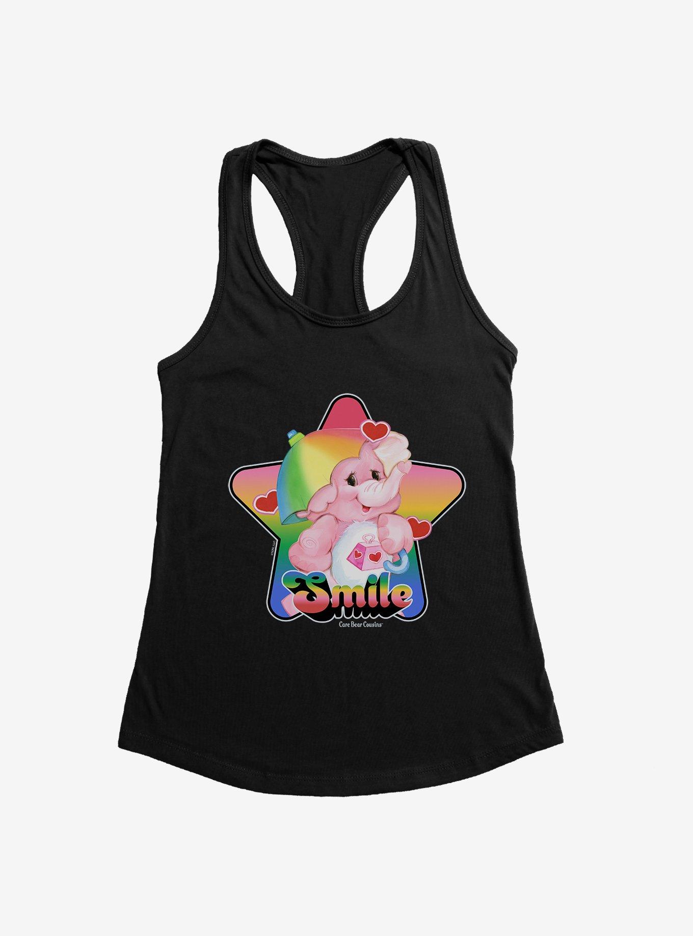 Care Bear Cousins Lotsa Heart Elephant Smile Girls Tank, BLACK, hi-res