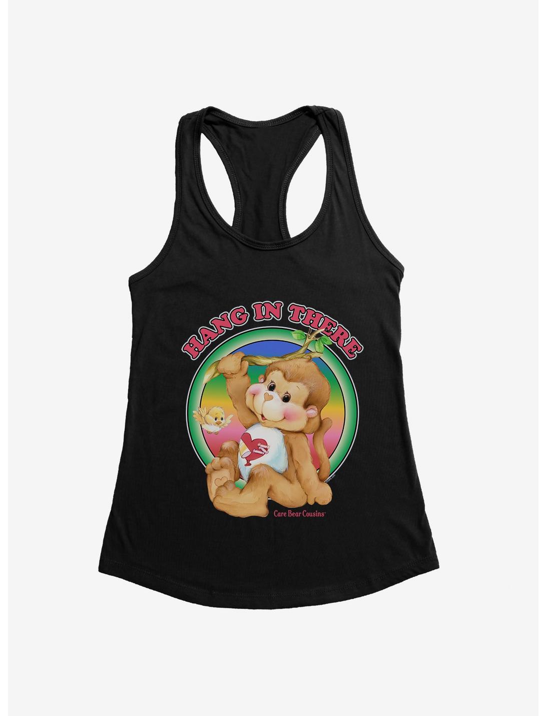 Care Bear Cousins Playful Heart Monkey Hang In There Girls Tank, BLACK, hi-res